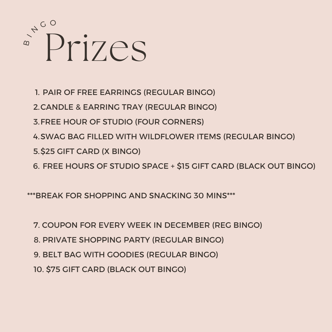 BINGO Night: Nov 17th PINK FRIDAY