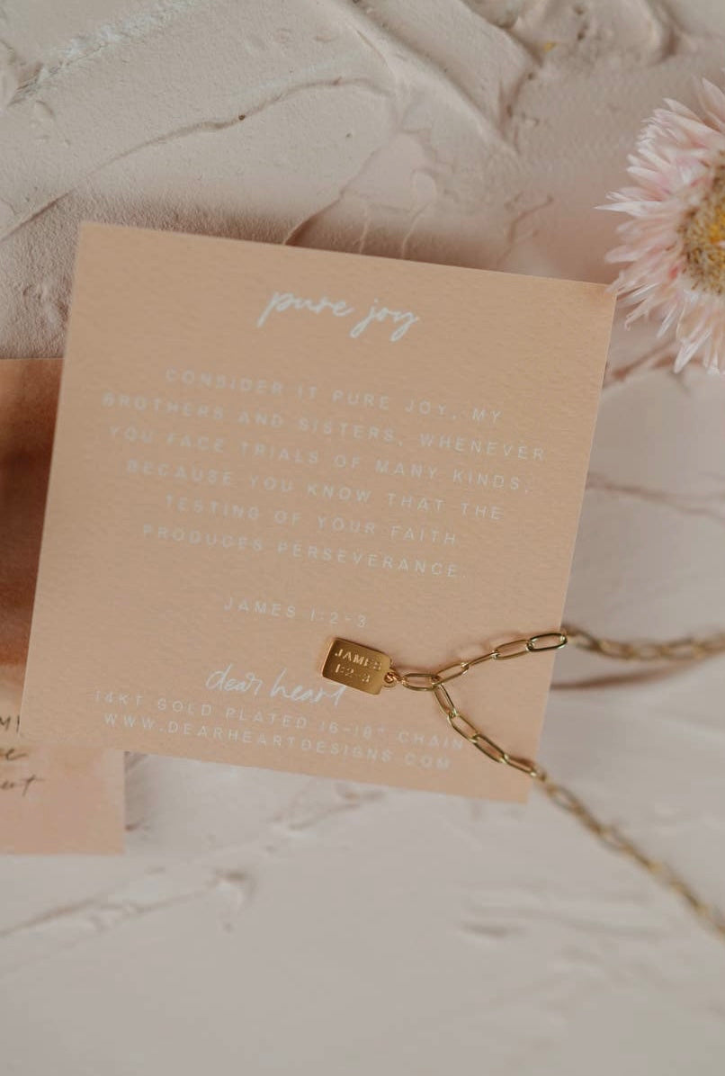 Pure Joy Mini Tag Necklace | Christian Jewelry