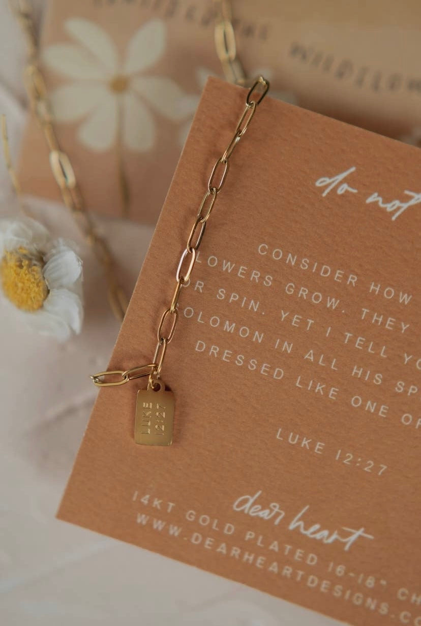 Do Not Worry Mini Tag Necklace | Christian Jewelry