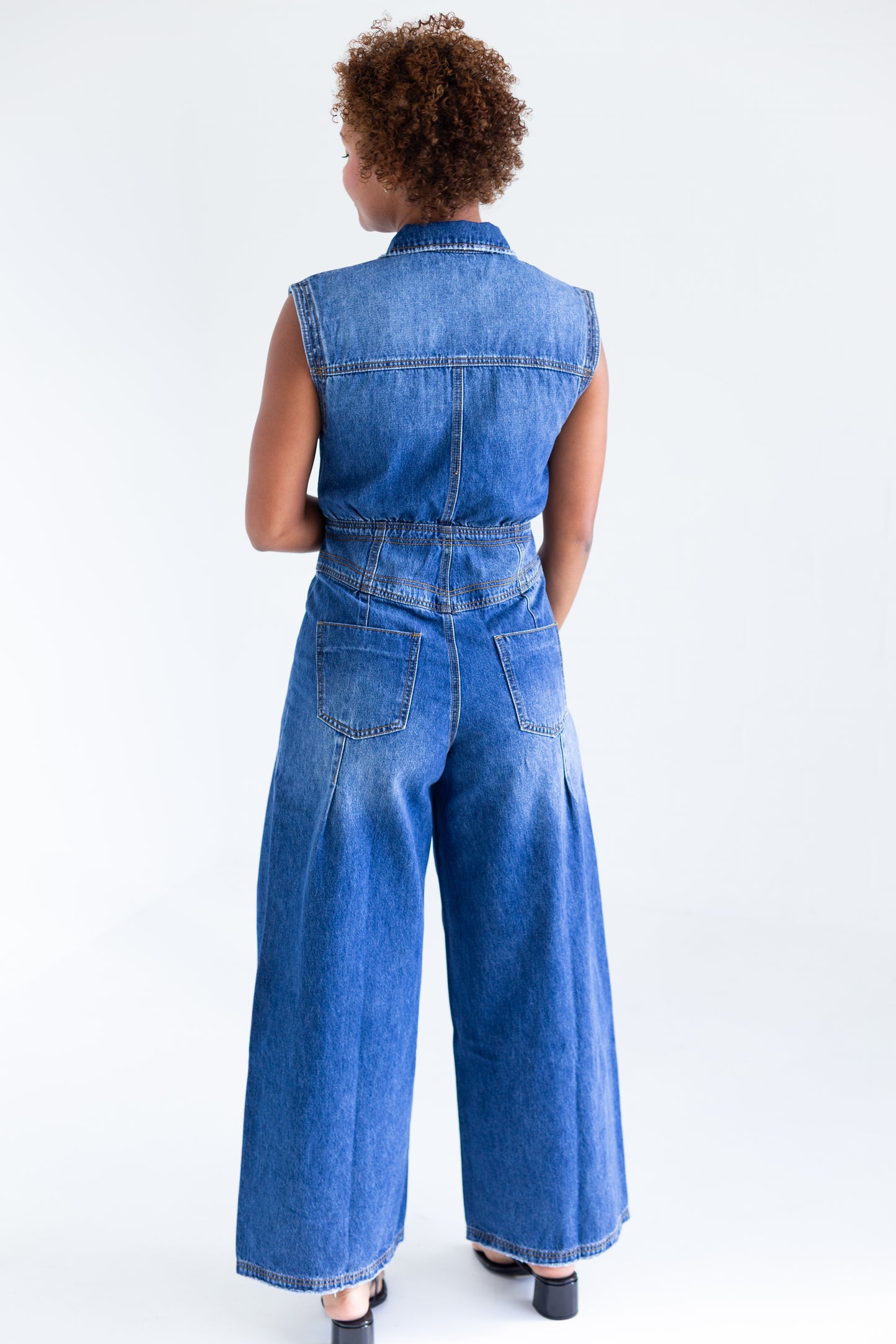Denim Sleeveless Shirt Jumper