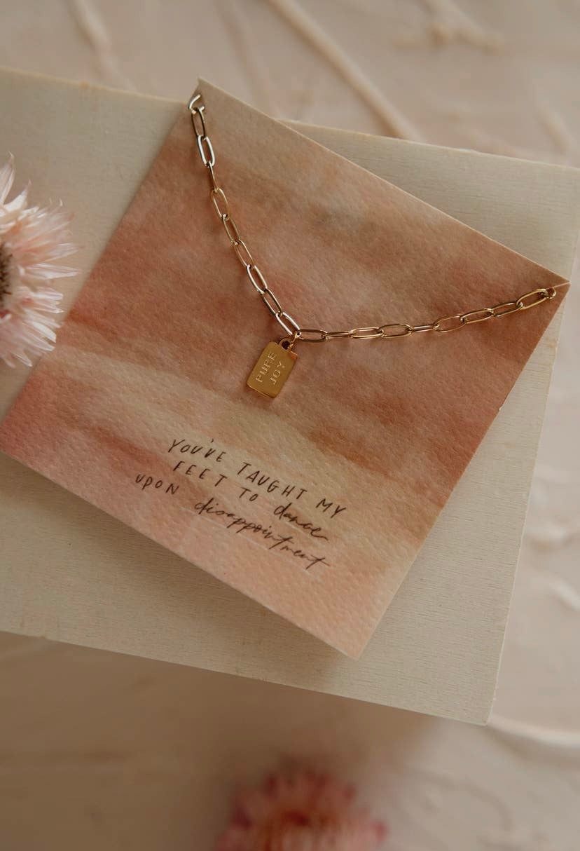 Pure Joy Mini Tag Necklace | Christian Jewelry