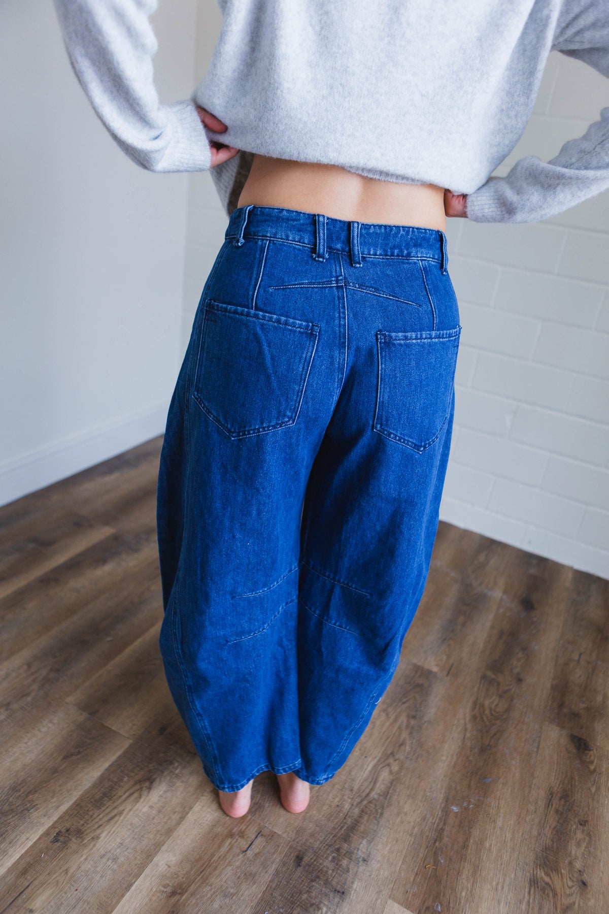 Dark Denim Barrel Jeans