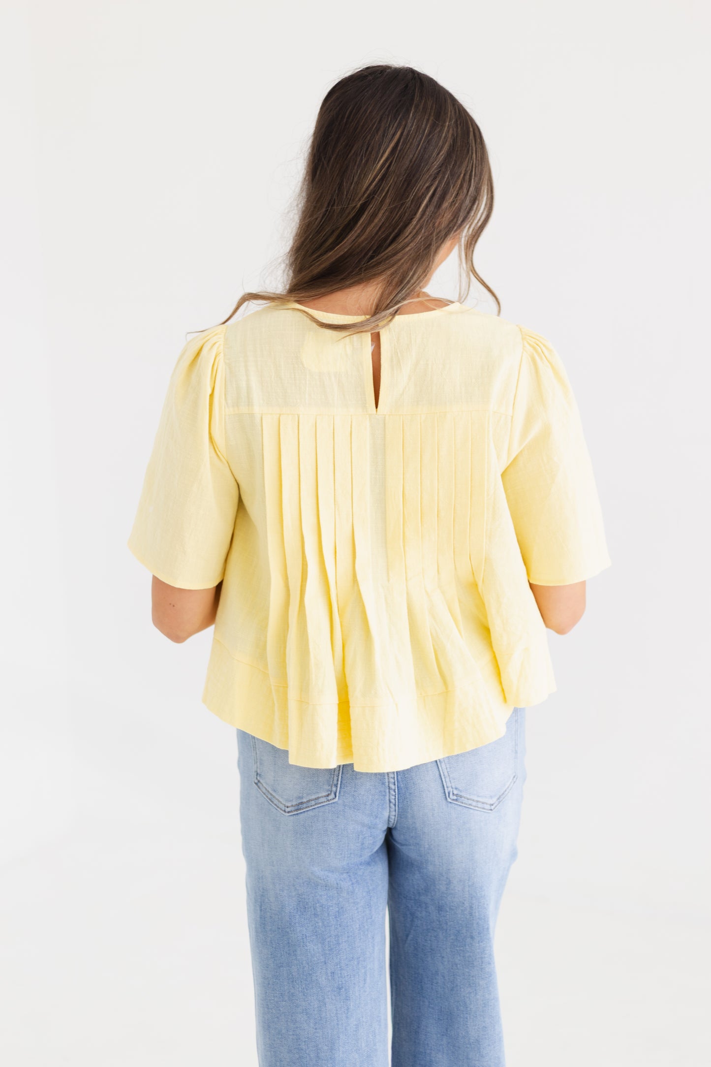 Butter Flutter Sleeve Pintuck Blouse