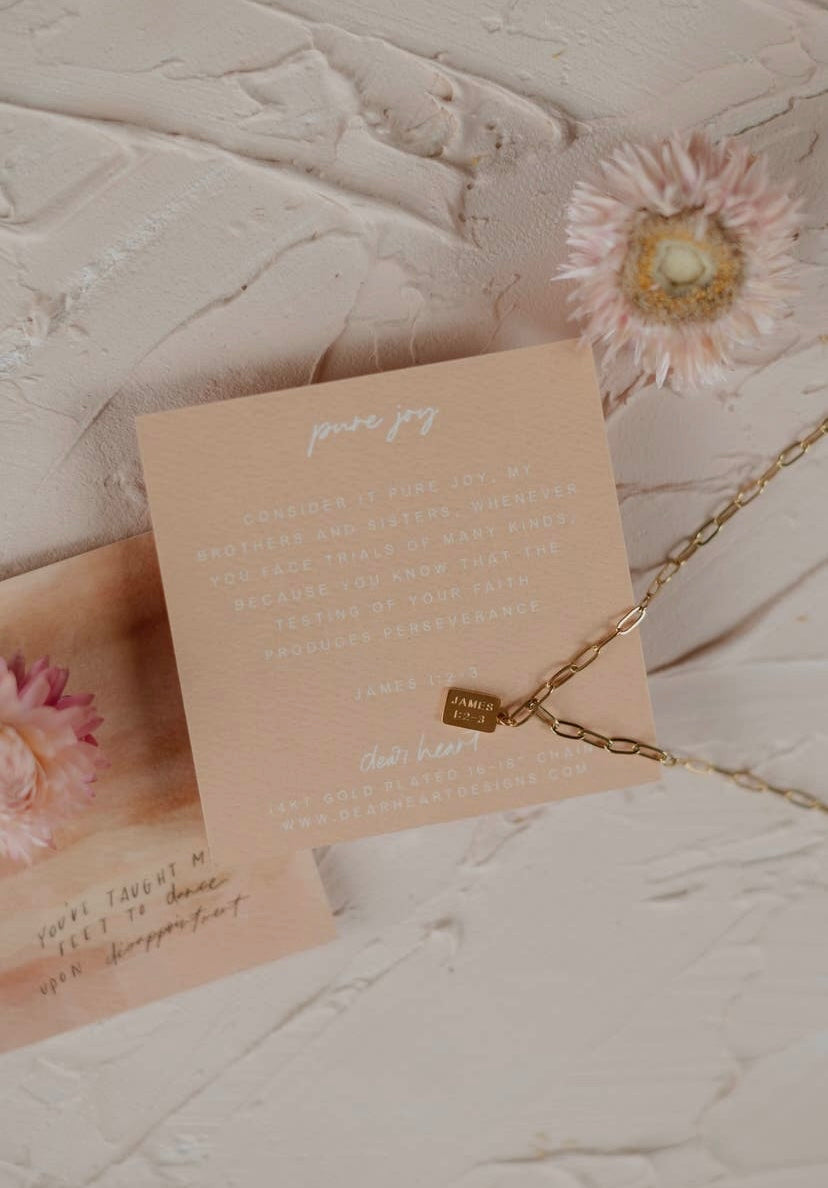 Pure Joy Mini Tag Necklace | Christian Jewelry