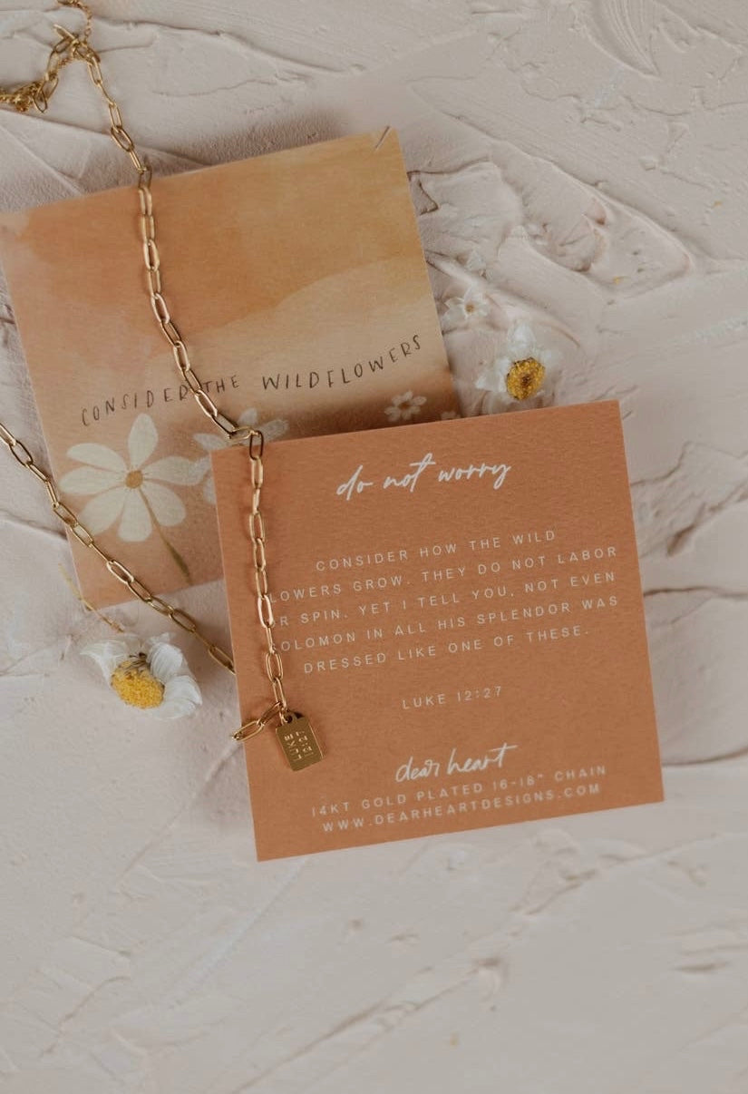 Do Not Worry Mini Tag Necklace | Christian Jewelry