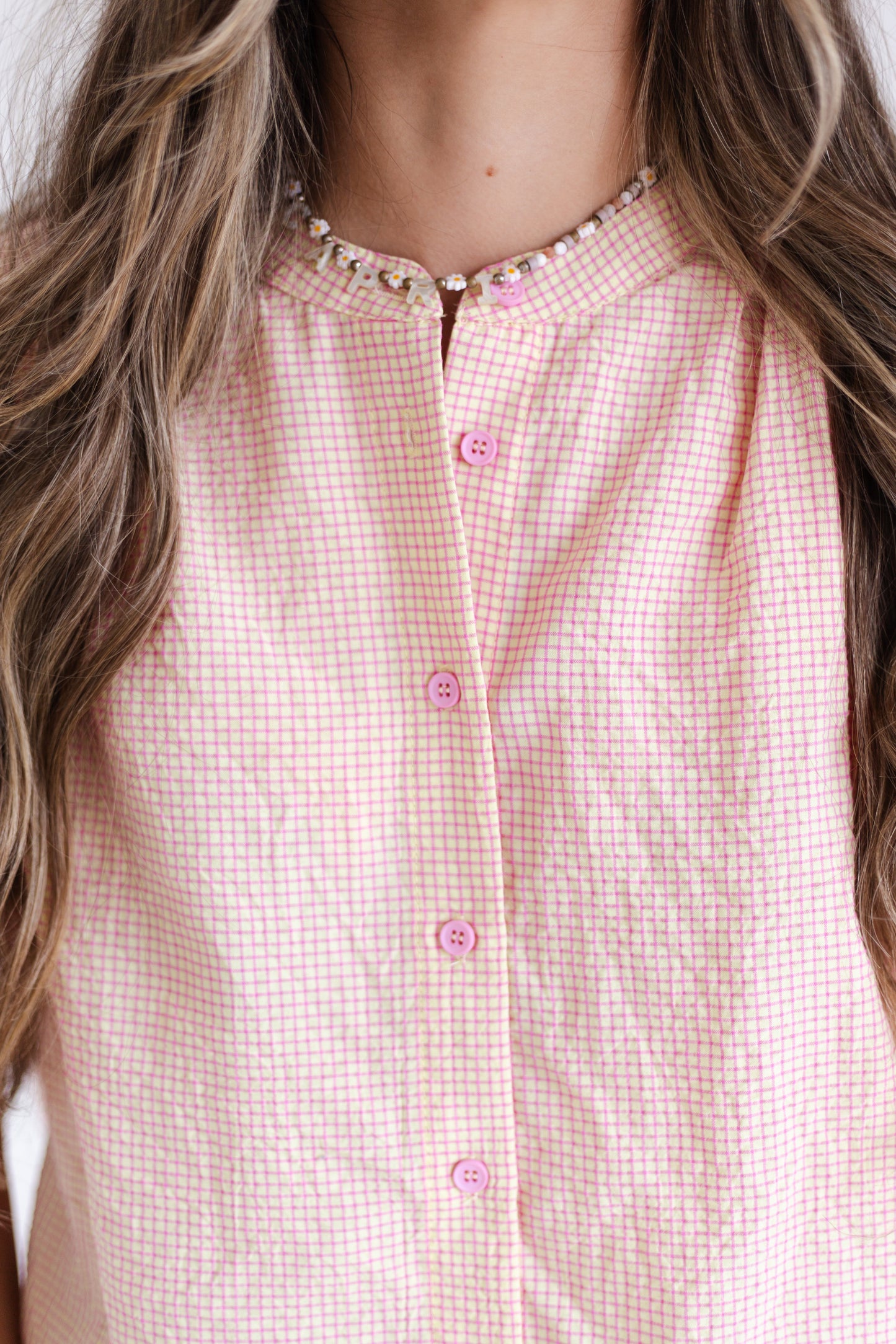 Daisy Pink Flutter Sleeve Blouse
