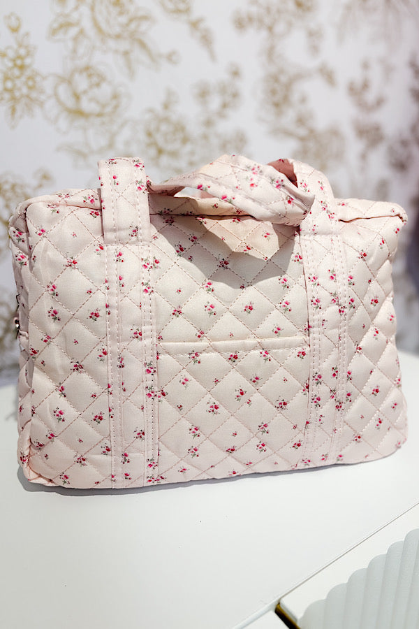 Dakota Baby Pink Floral Weekender Bag