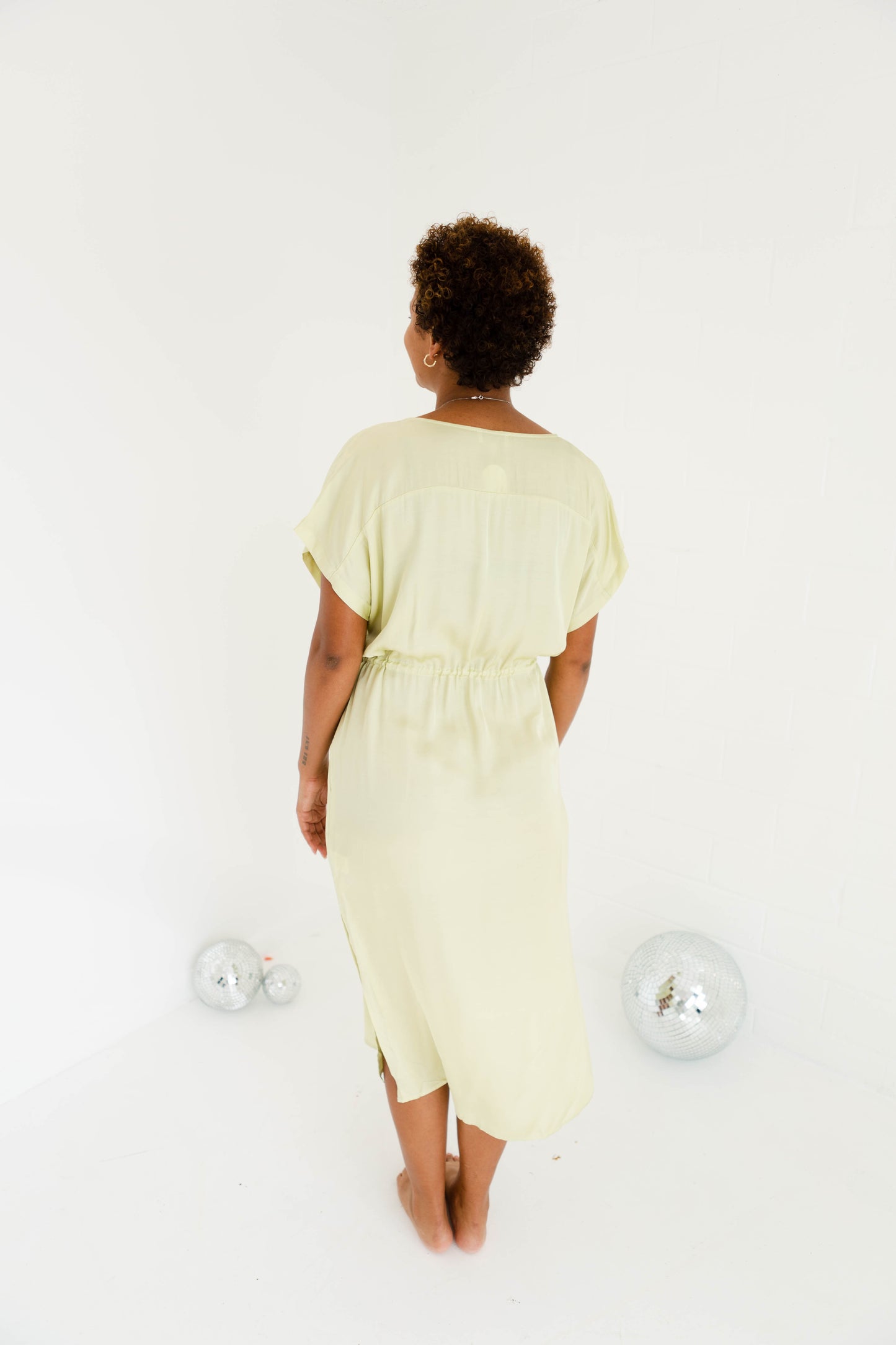 Maxwell Light Green Button Dress