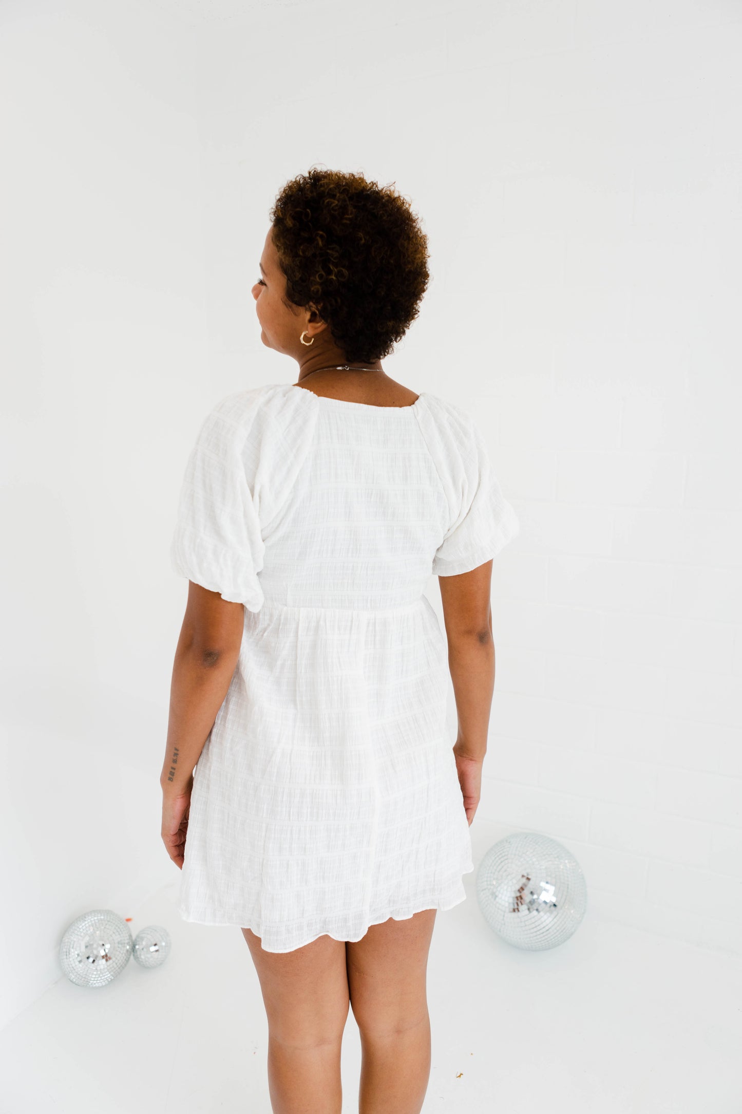 Toulouse Tie White Dress