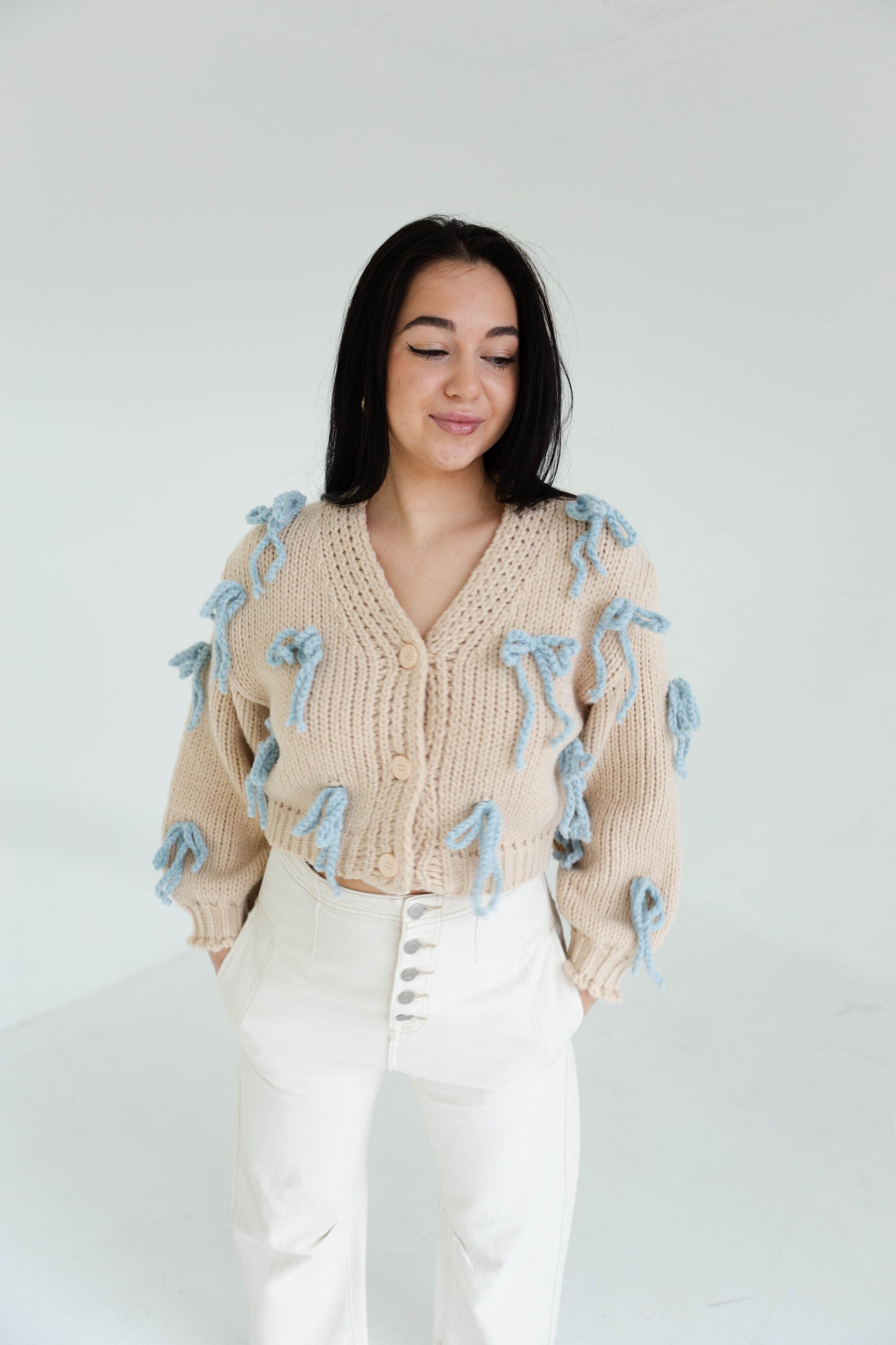 Chunky Bow Cardigan
