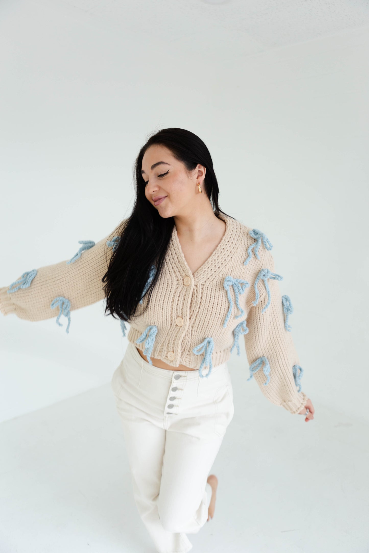 Chunky Bow Cardigan