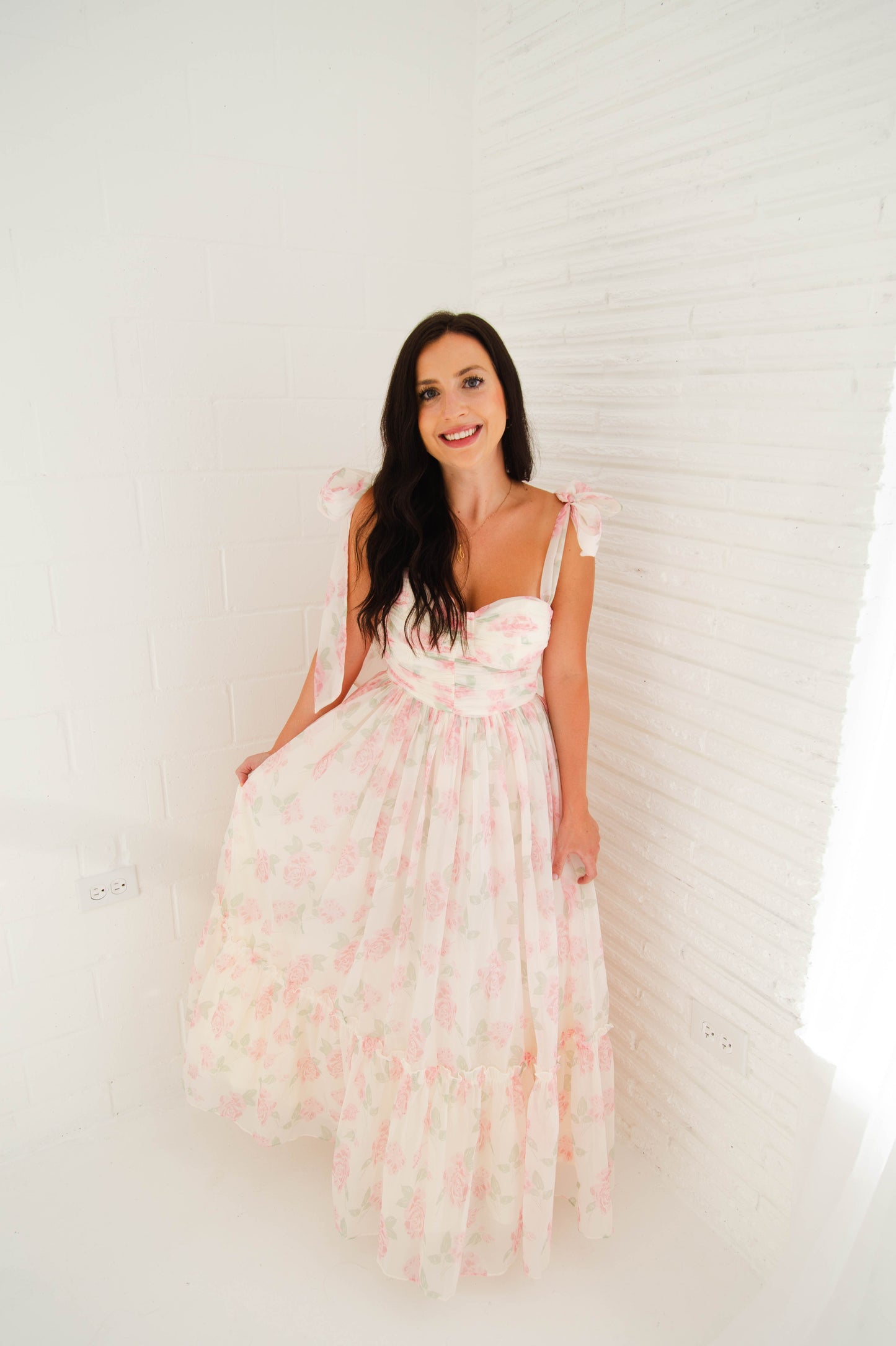 Roses Are Pink Maxi Dress