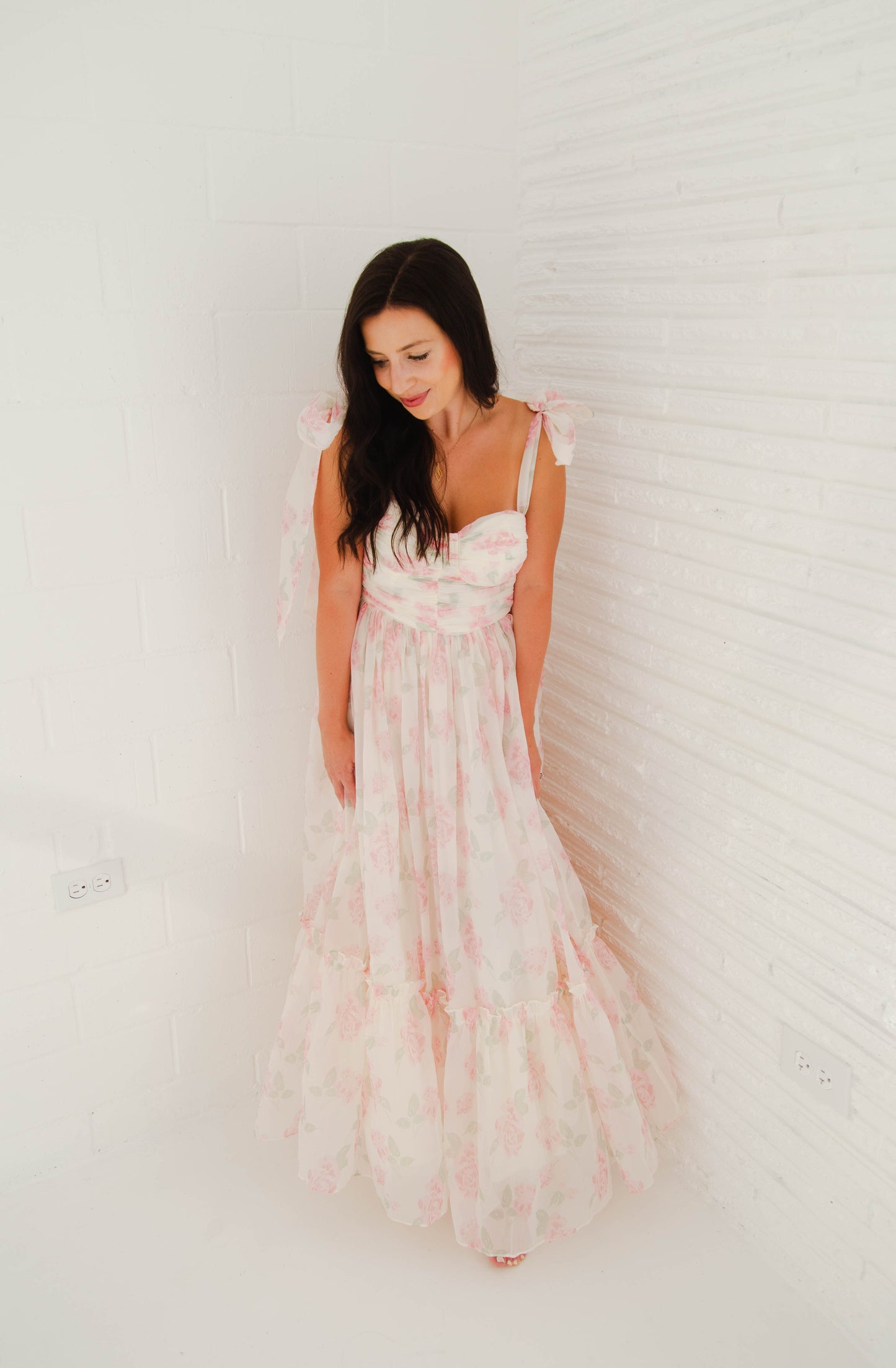 Roses Are Pink Maxi Dress