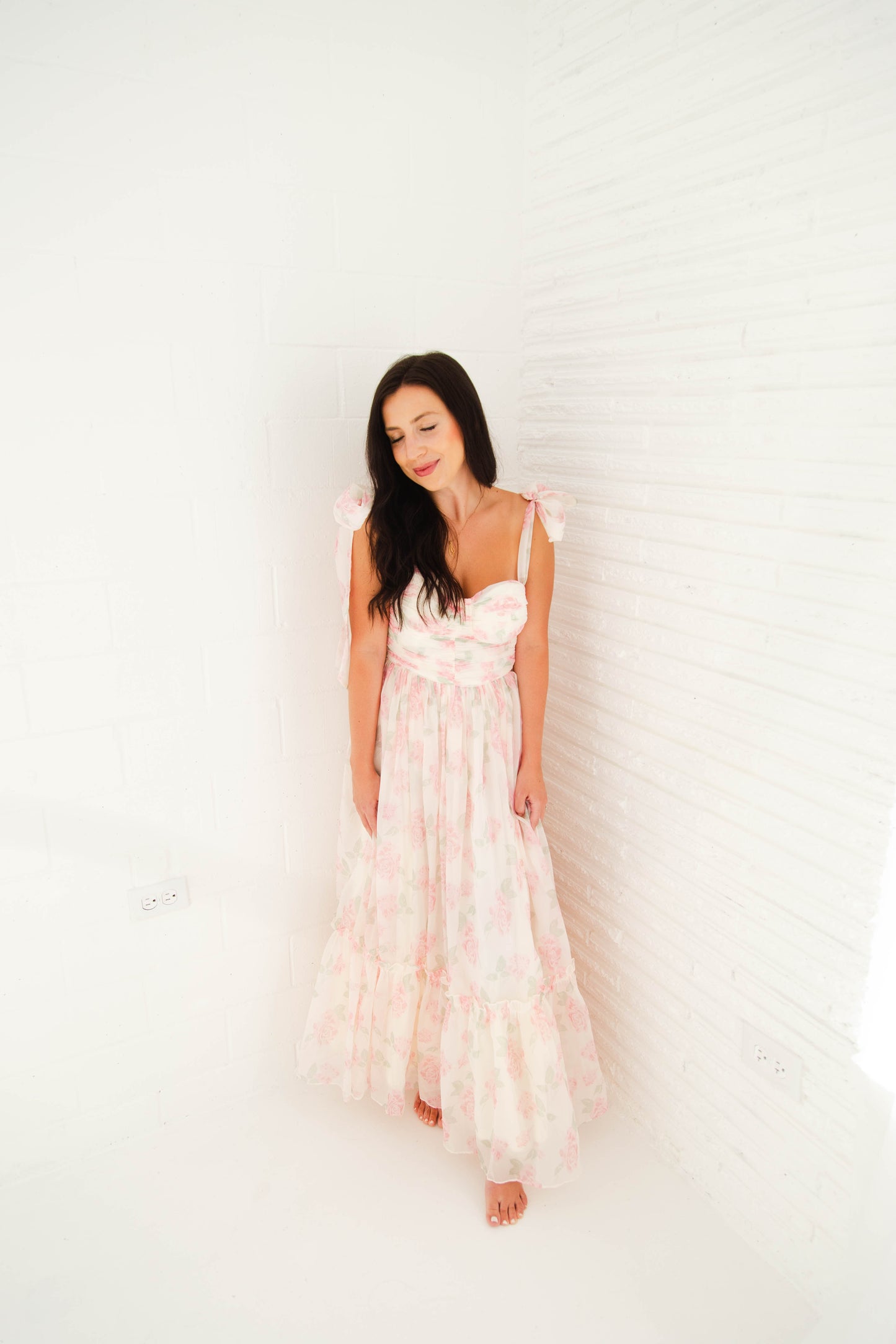 Roses Are Pink Maxi Dress