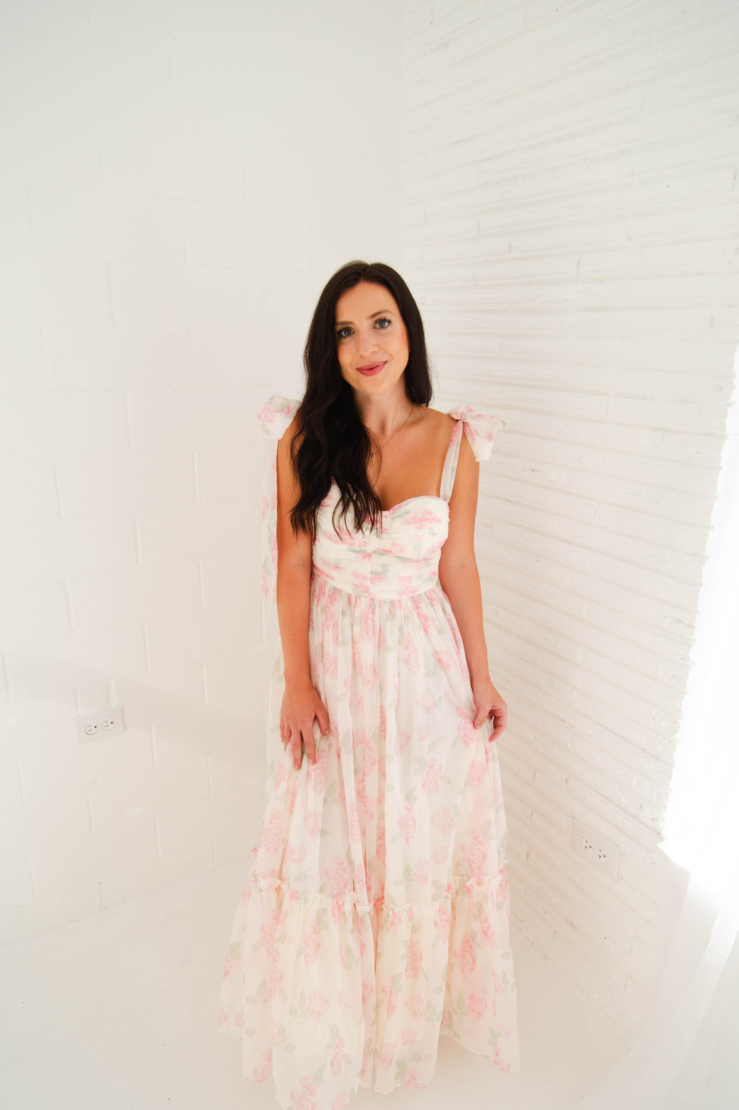 Roses Are Pink Maxi Dress