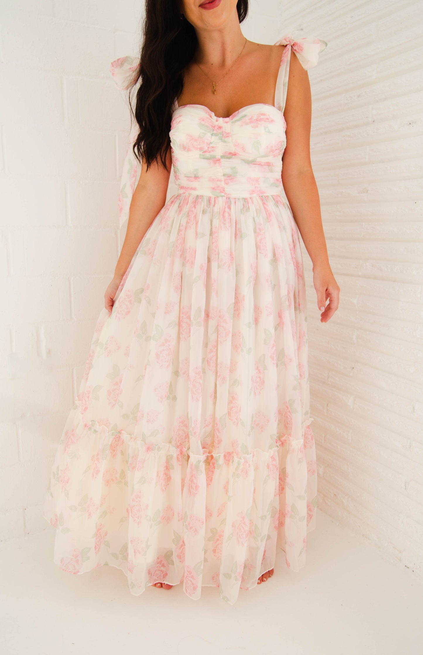 Roses Are Pink Maxi Dress