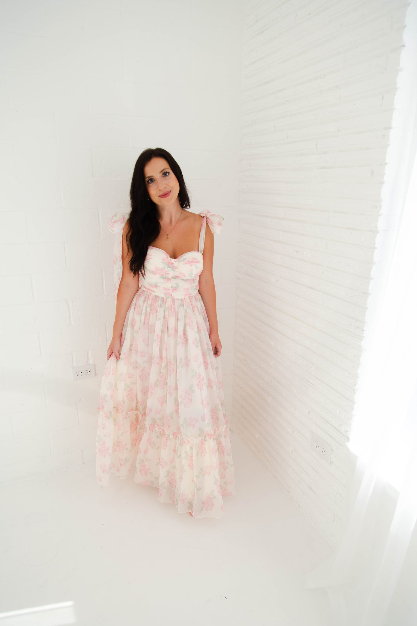 Roses Are Pink Maxi Dress