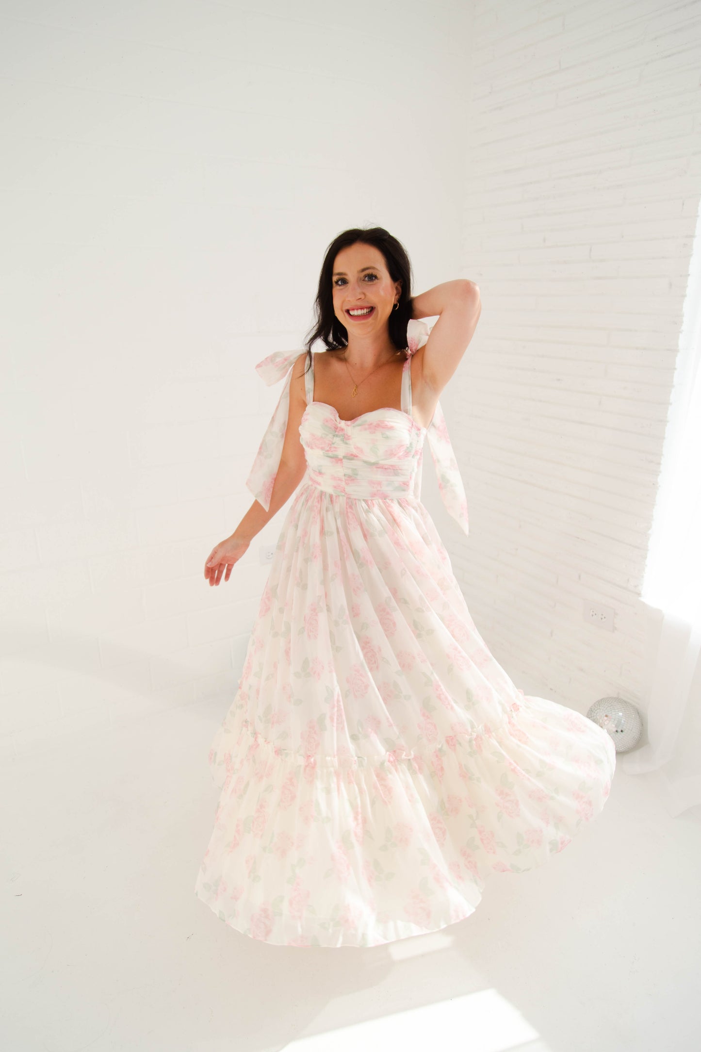 Roses Are Pink Maxi Dress