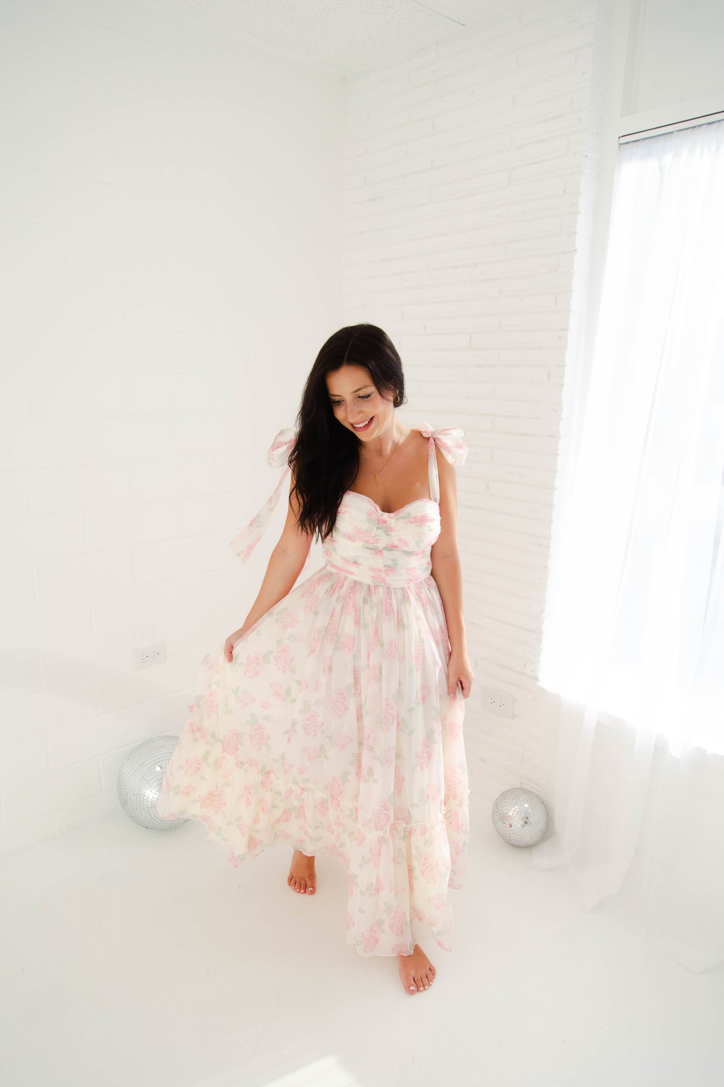 Roses Are Pink Maxi Dress