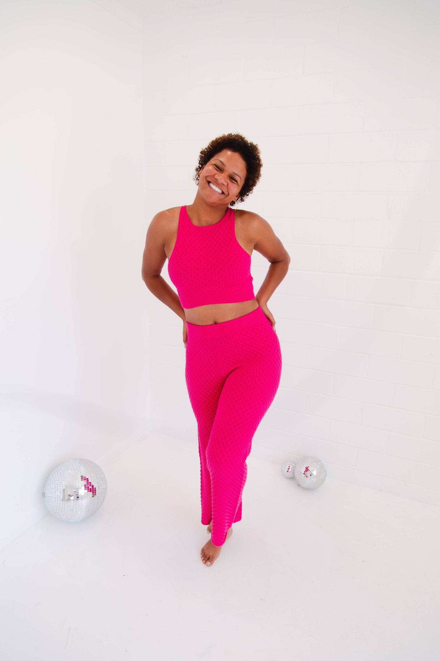 Hot Pink Knit Set