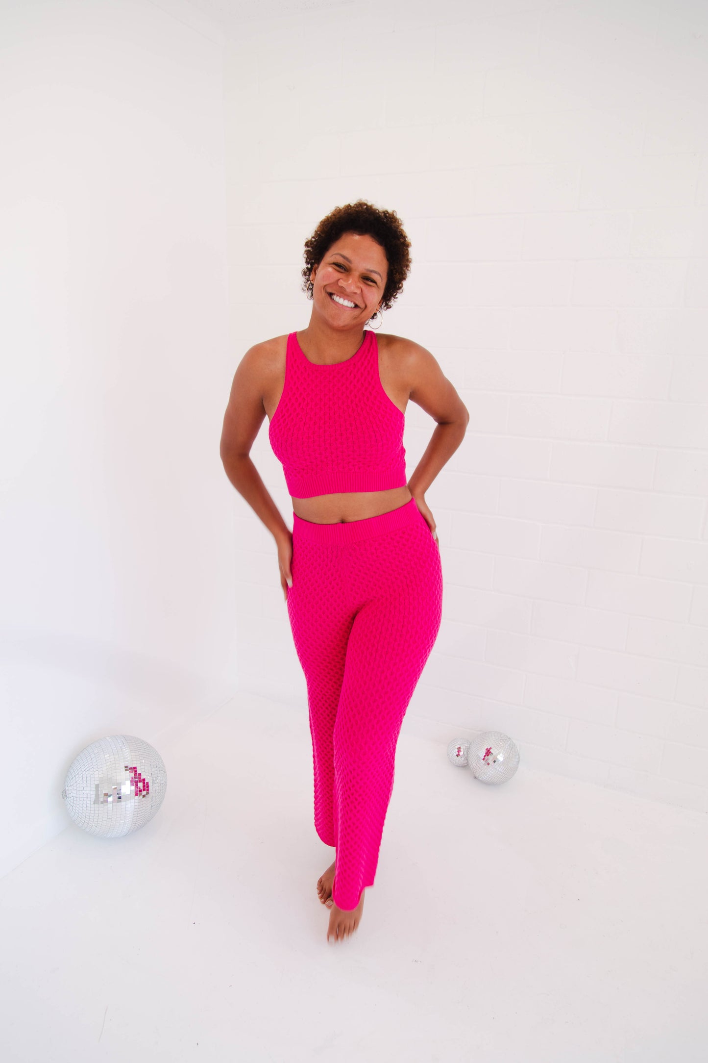 Hot Pink Knit Set