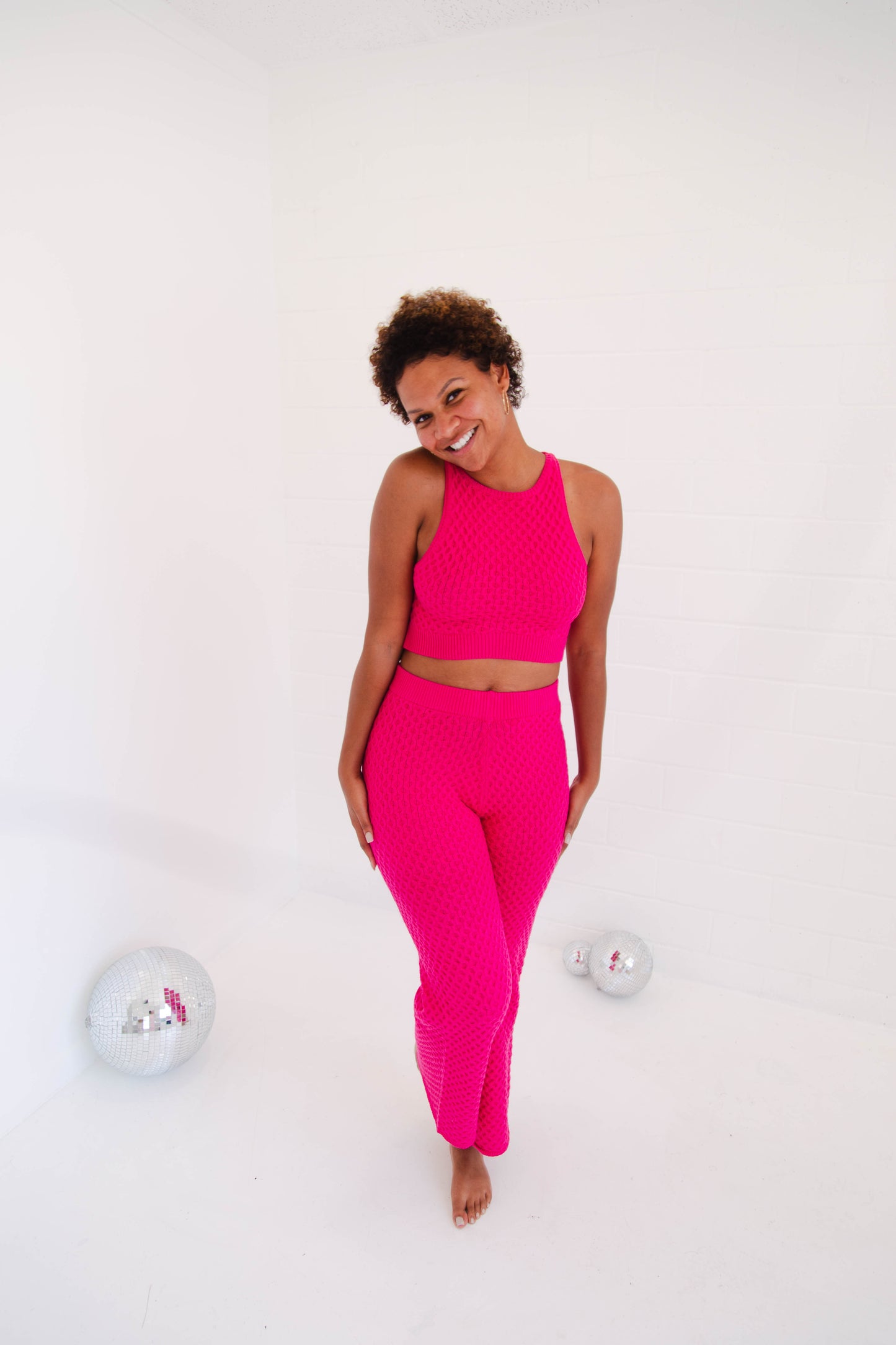 Hot Pink Knit Set