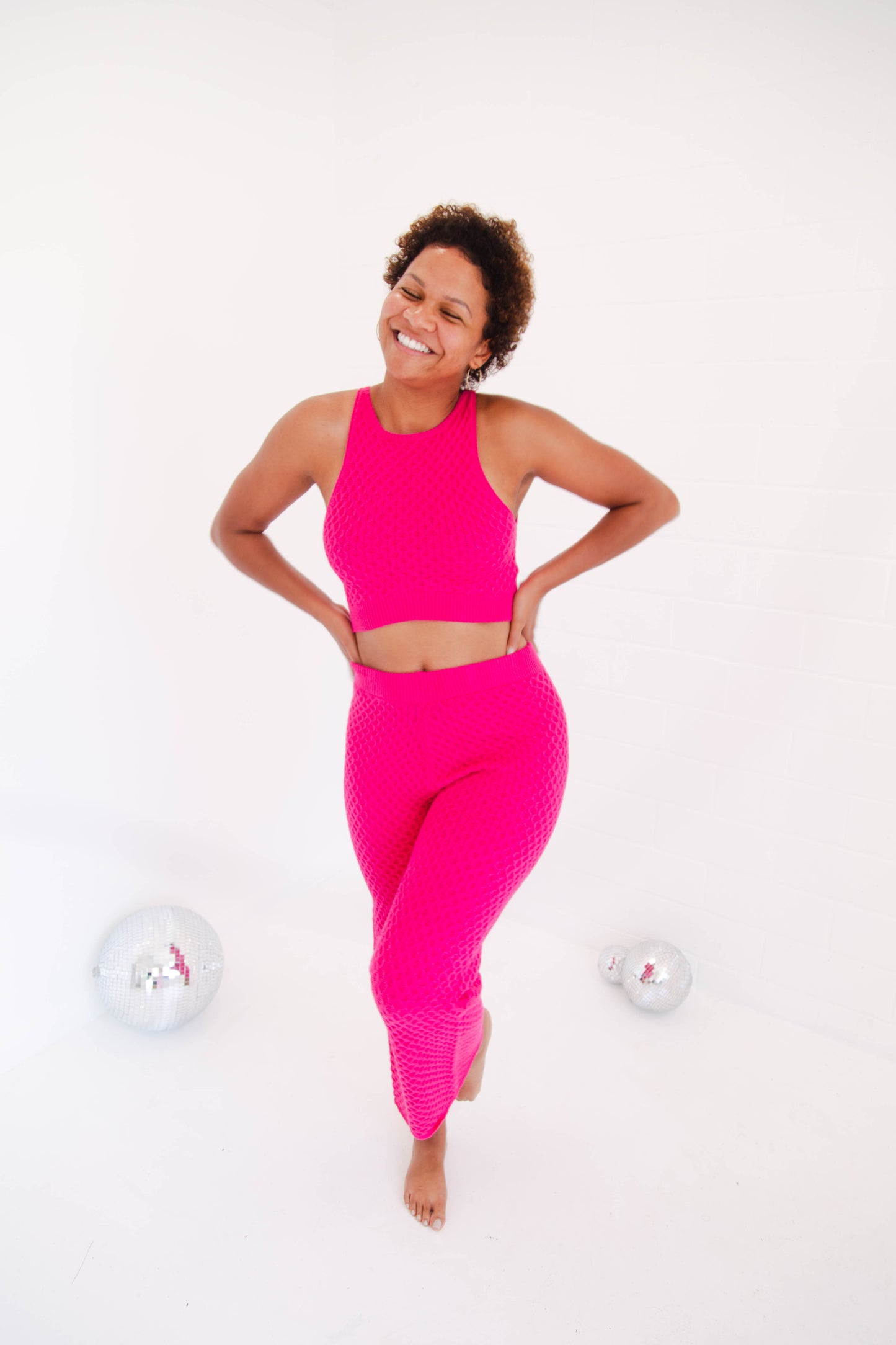 Hot Pink Knit Set