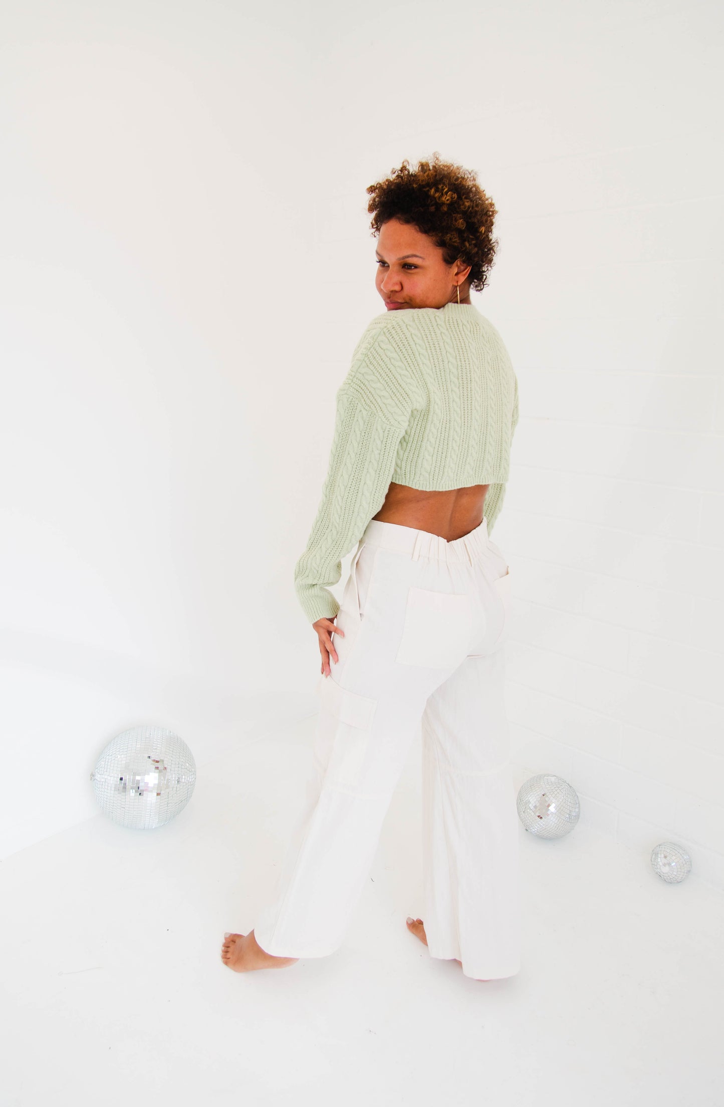 Apple Mint Cropped Sweater