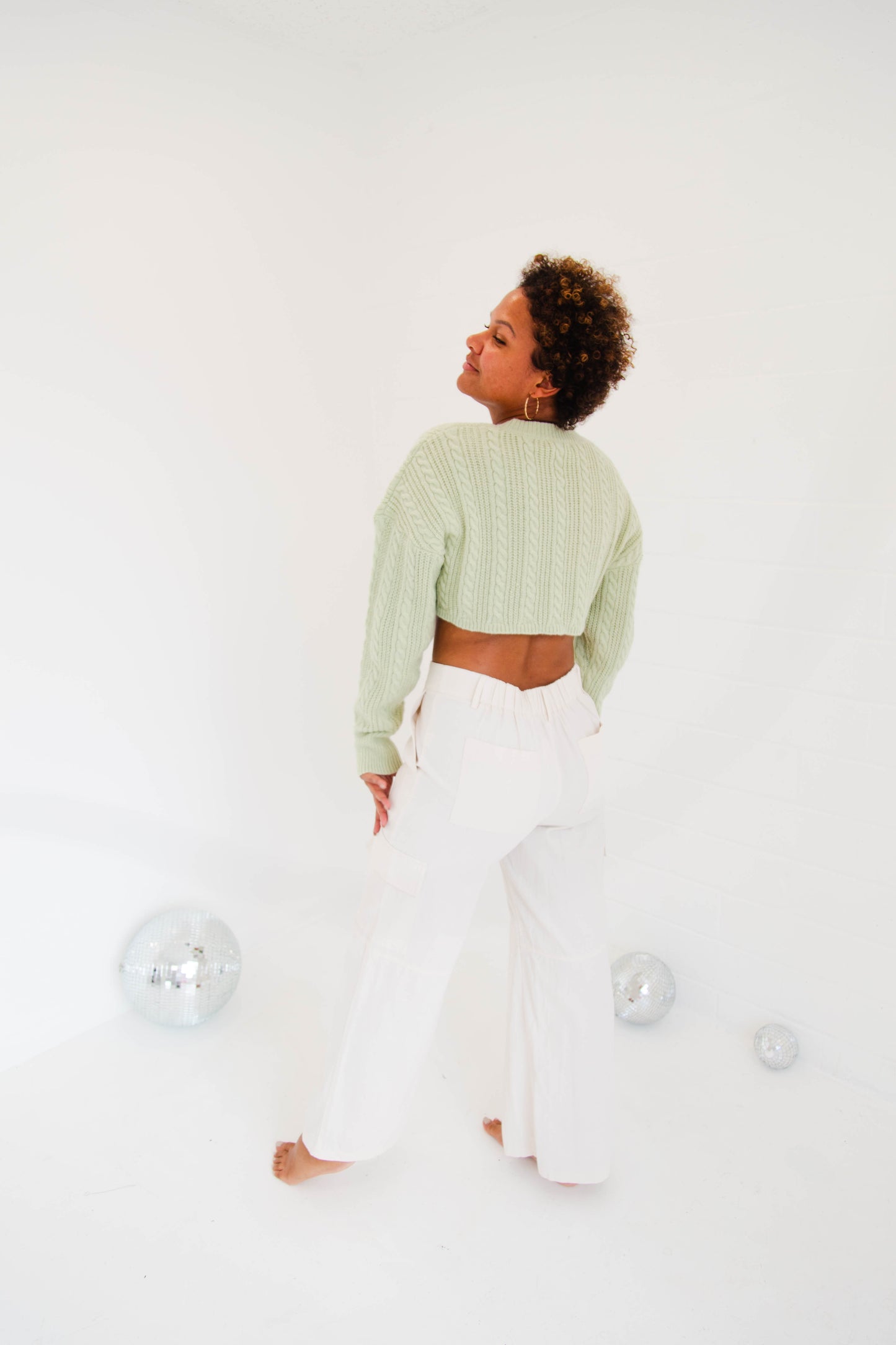 Apple Mint Cropped Sweater