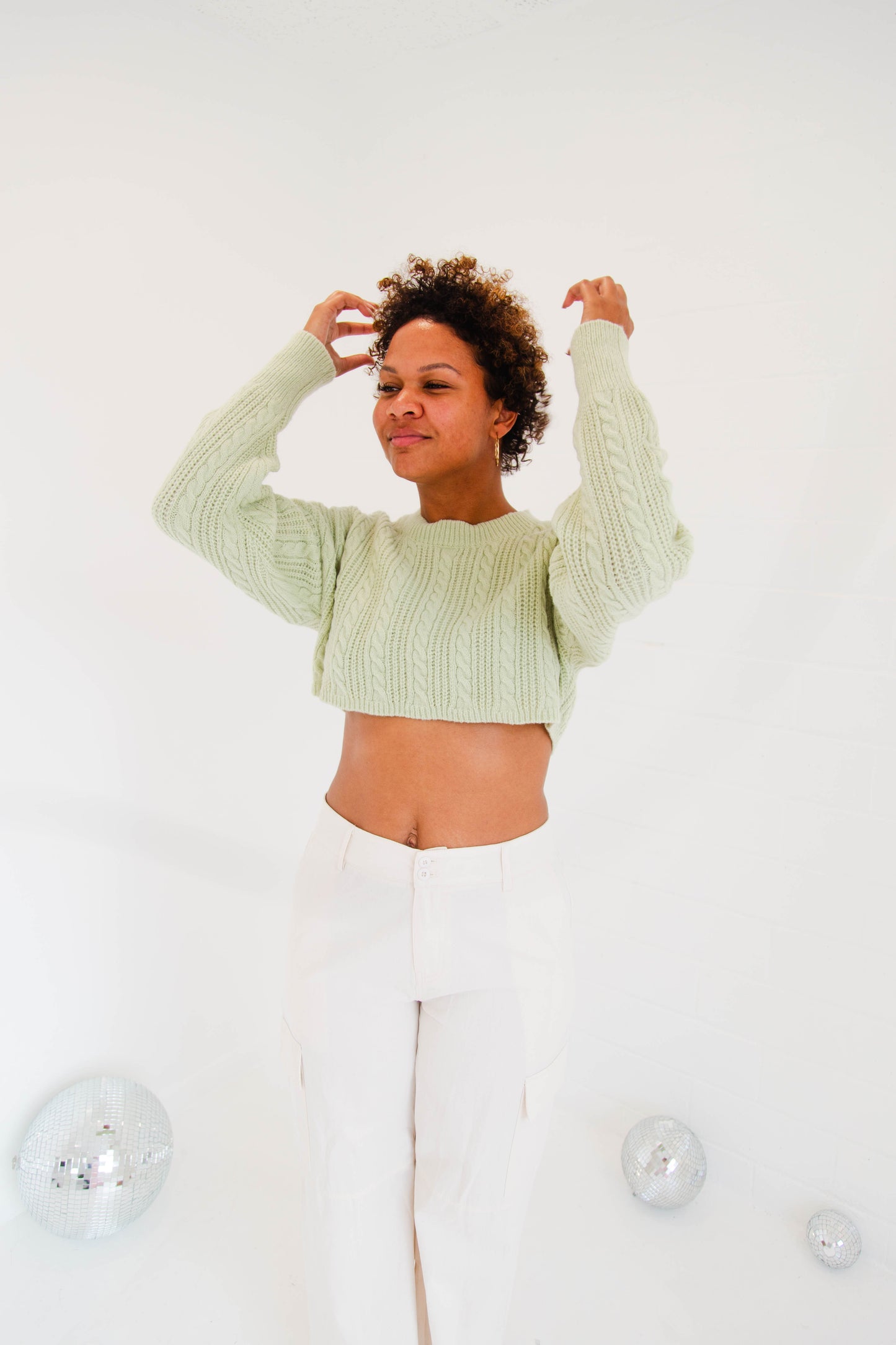 Apple Mint Cropped Sweater