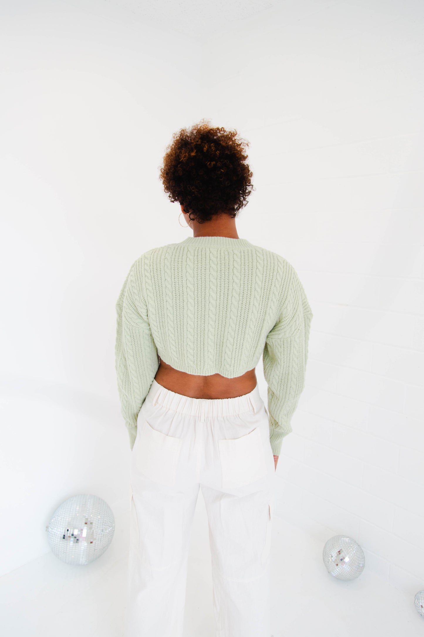 Apple Mint Cropped Sweater