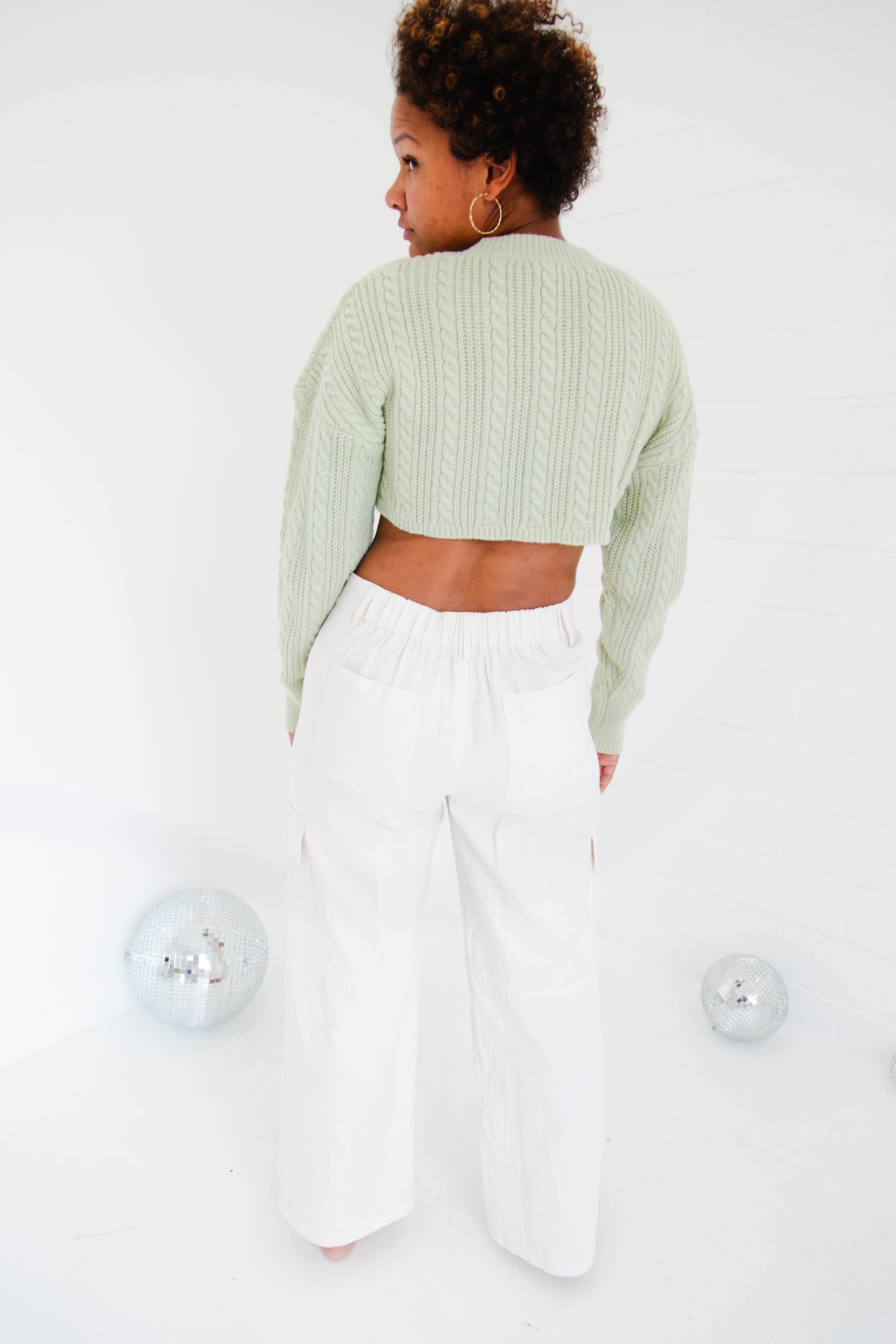 Apple Mint Cropped Sweater