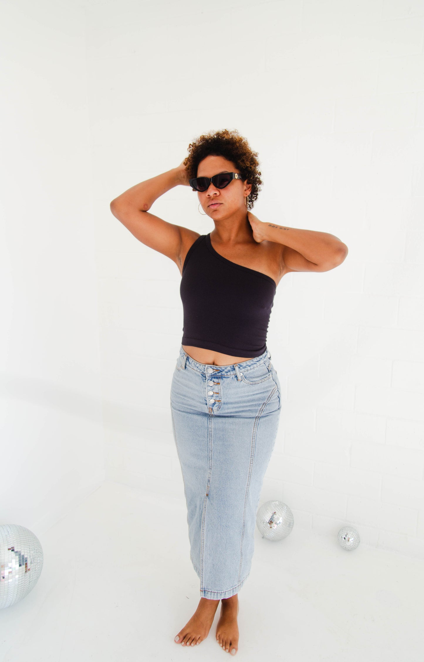 Denim Midi Skirt