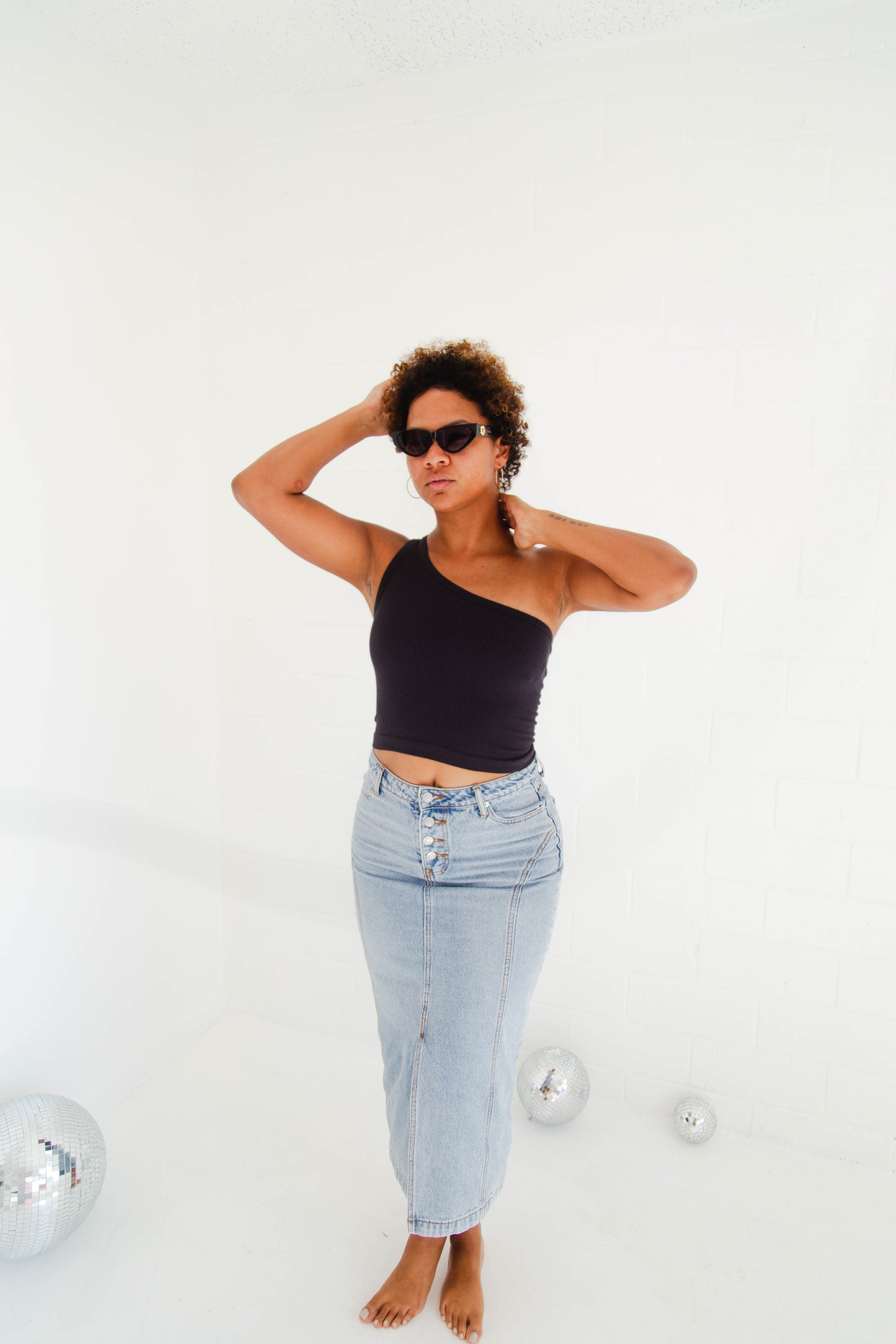 Denim Midi Skirt