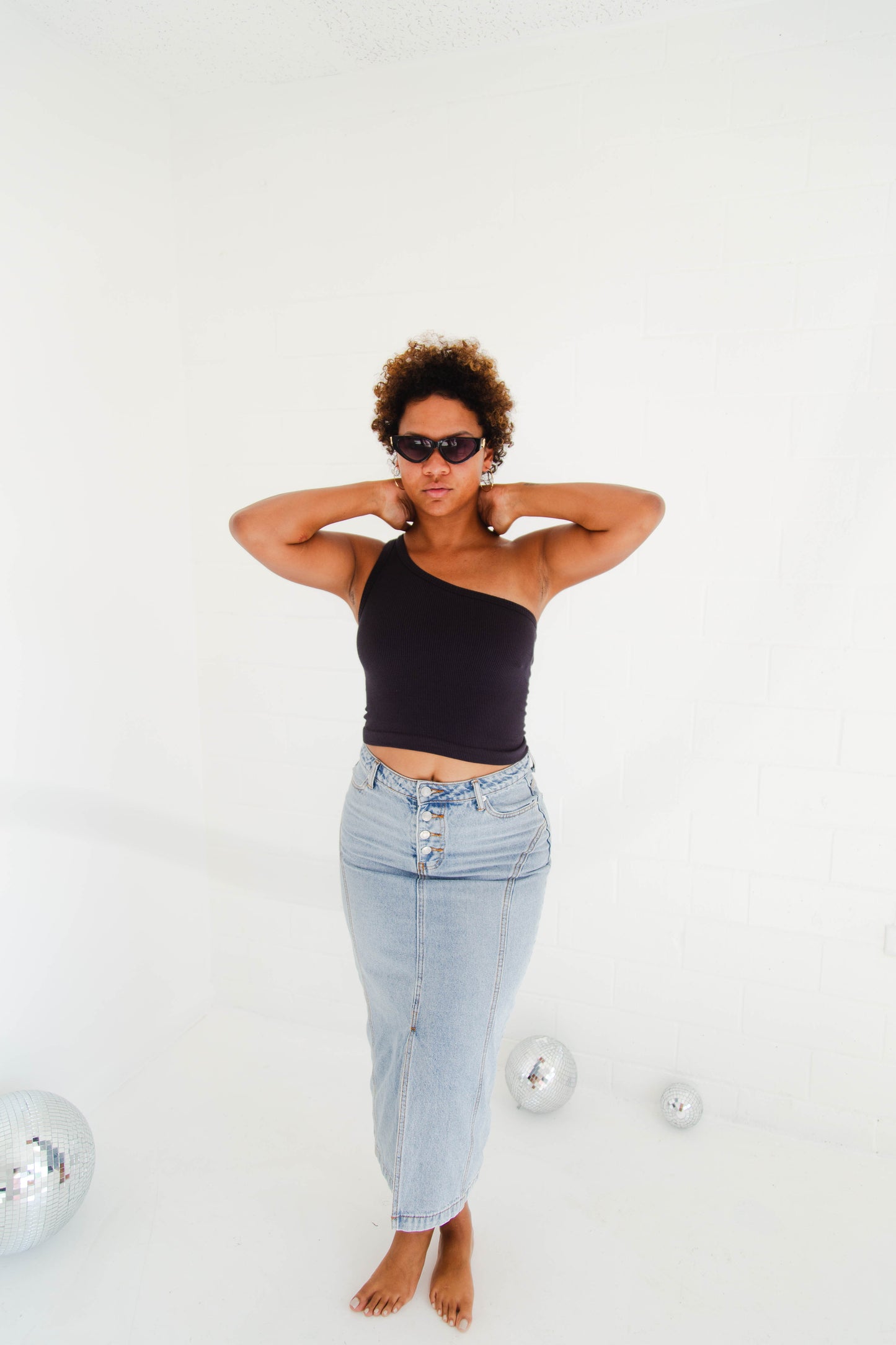 Denim Midi Skirt