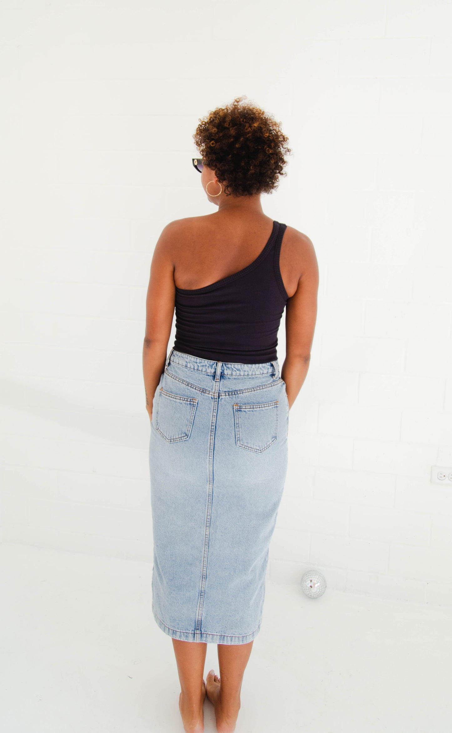 Denim Midi Skirt