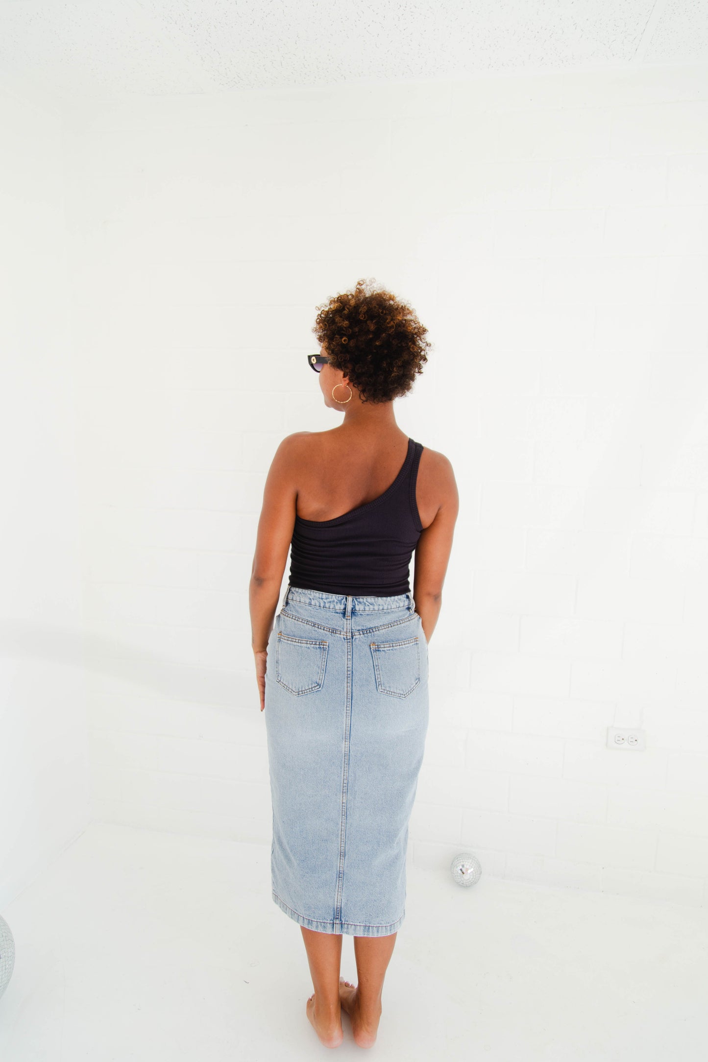 Denim Midi Skirt