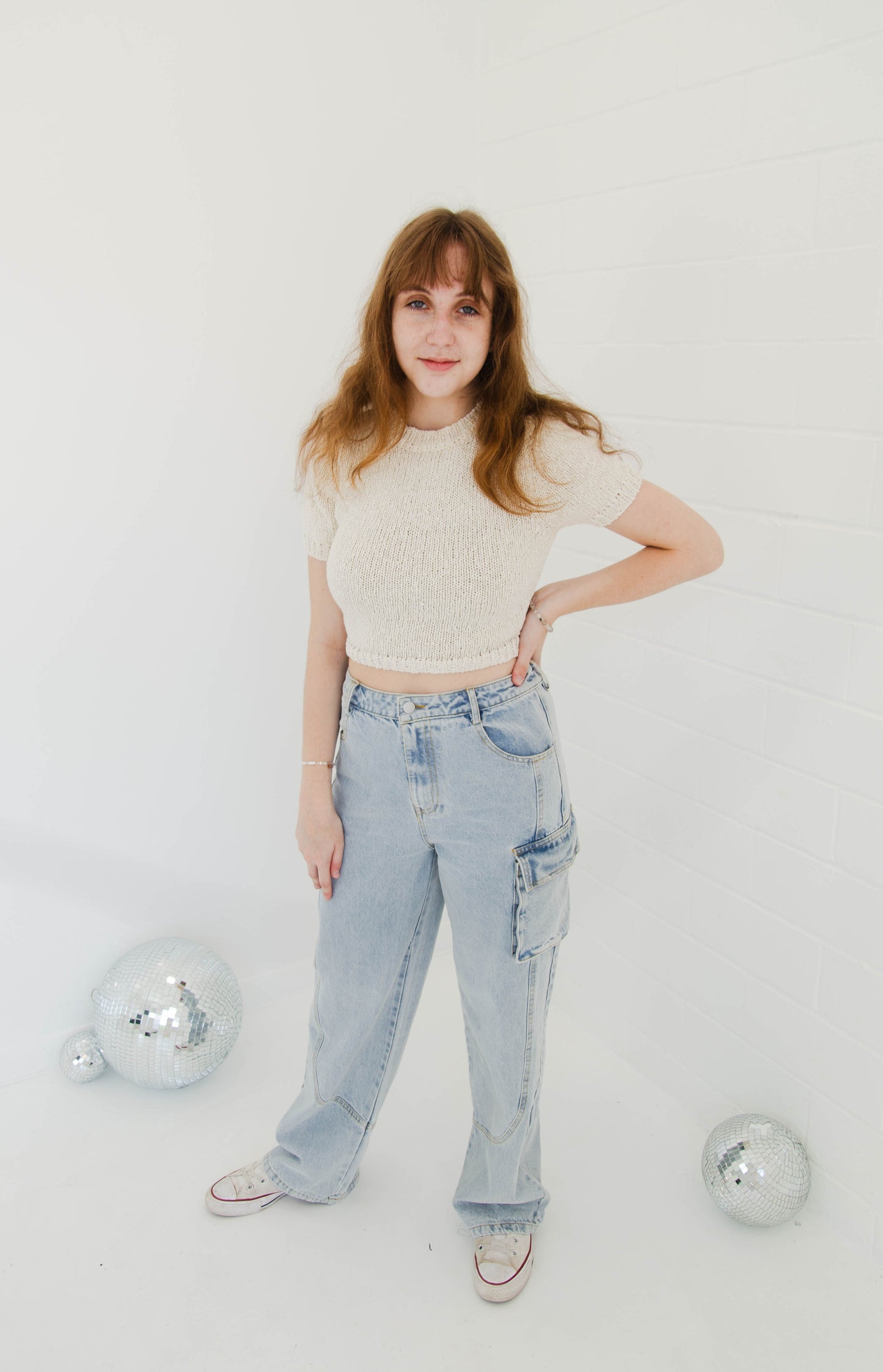 Washed Cargo Denim