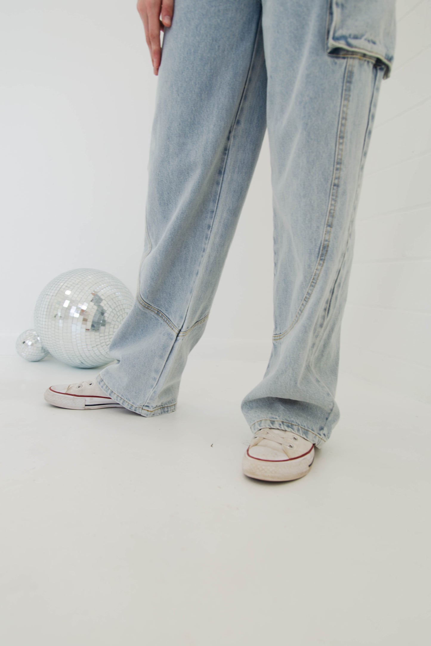 Washed Cargo Denim