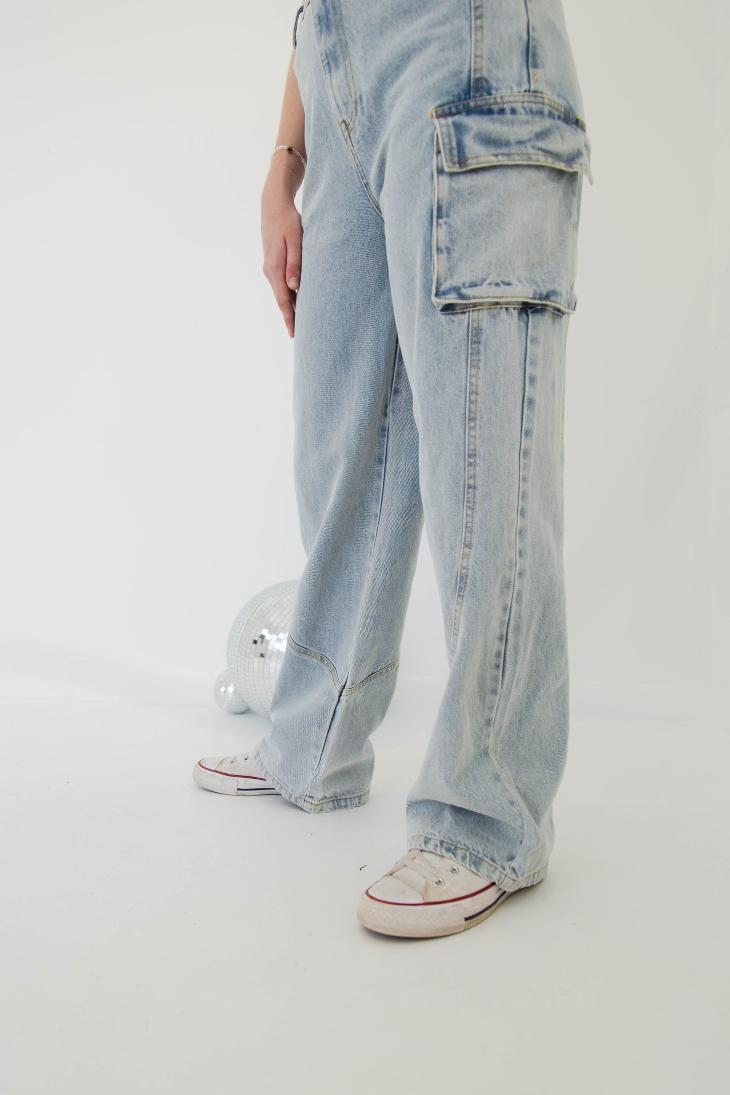 Washed Cargo Denim