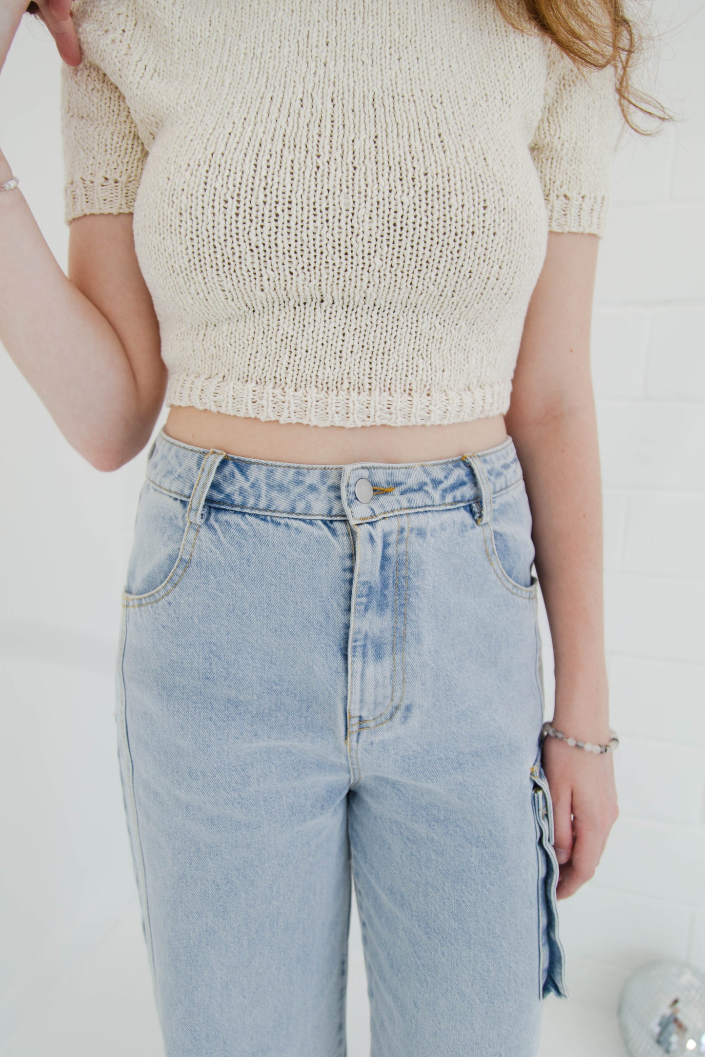 Washed Cargo Denim