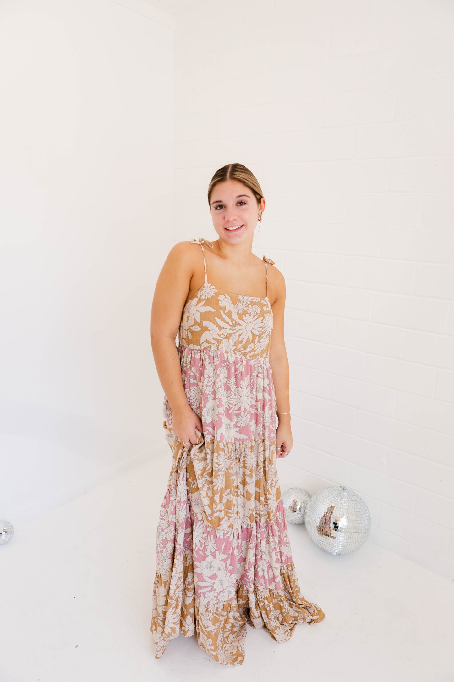 Golden Hour Floral Maxi Dress Woven