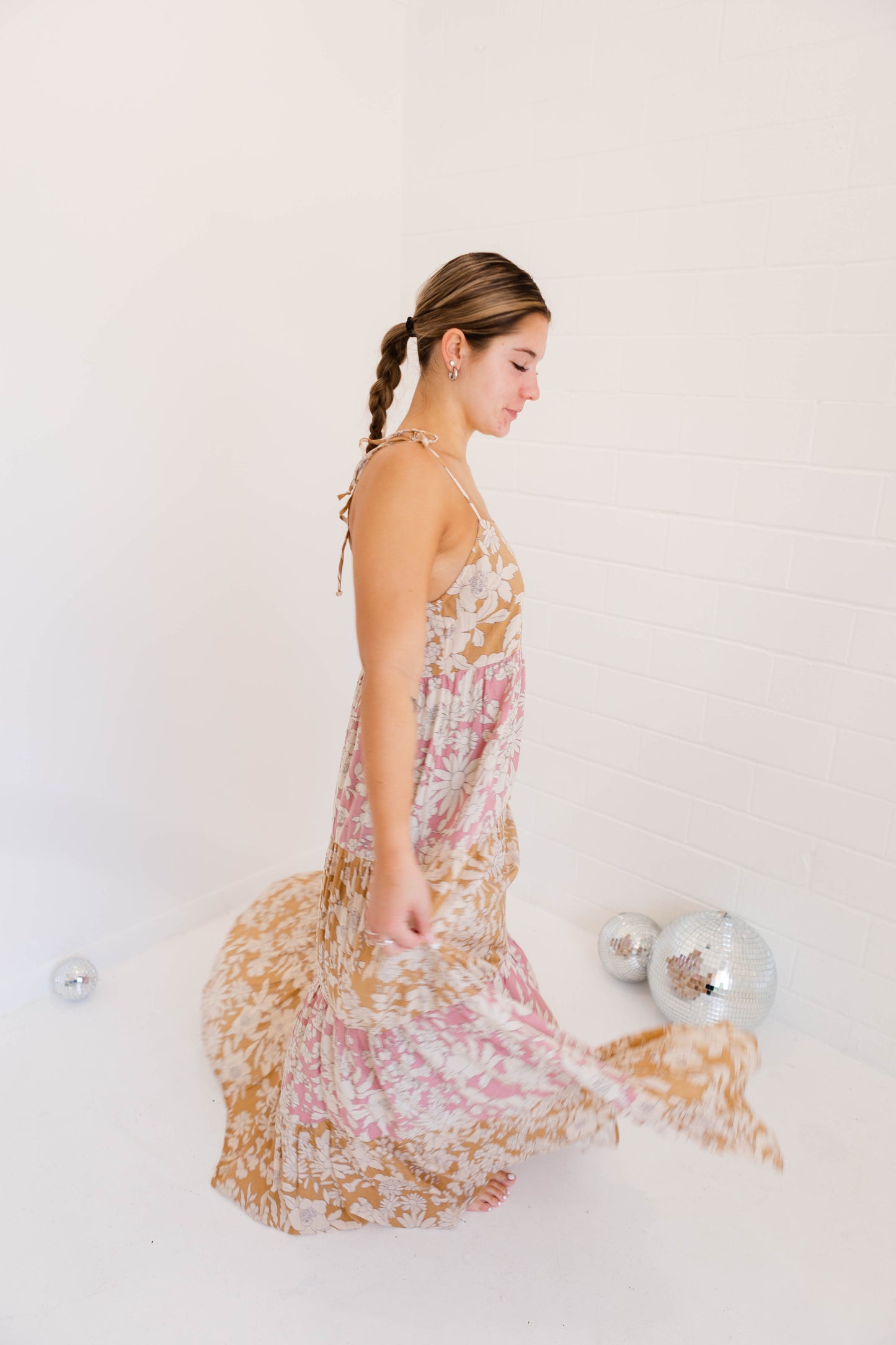 Golden Hour Floral Maxi Dress Woven