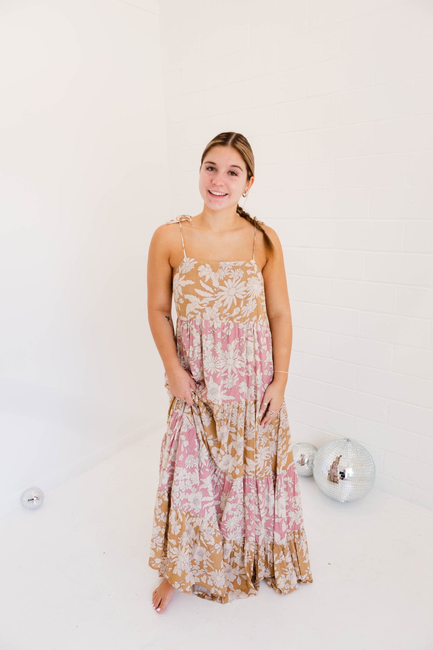 Golden Hour Floral Maxi Dress Woven