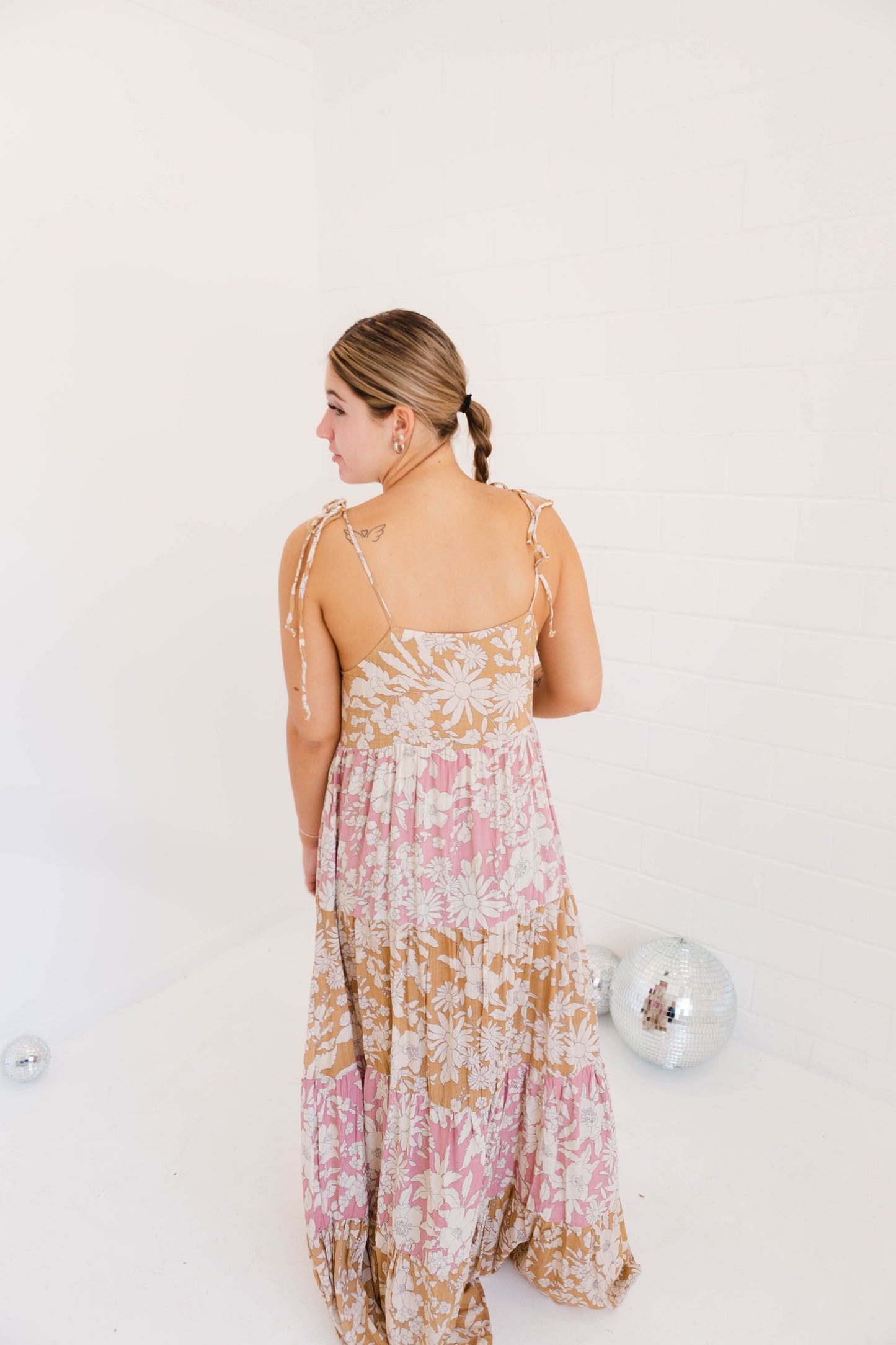 Golden Hour Floral Maxi Dress Woven