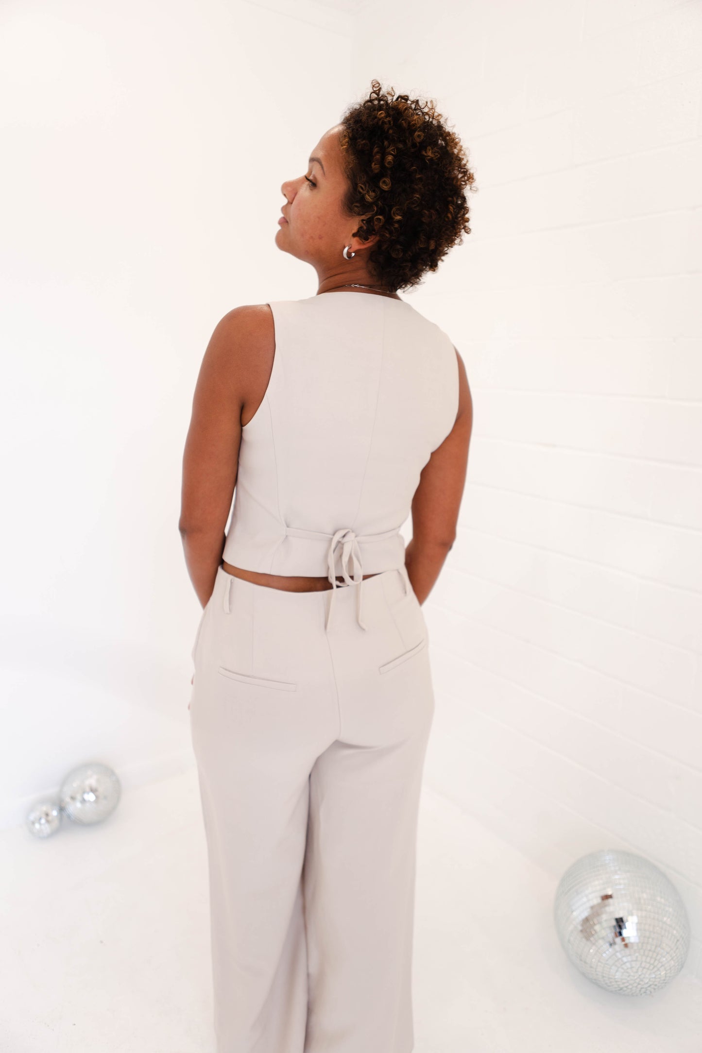 Stone Freddie Pleated Trouser