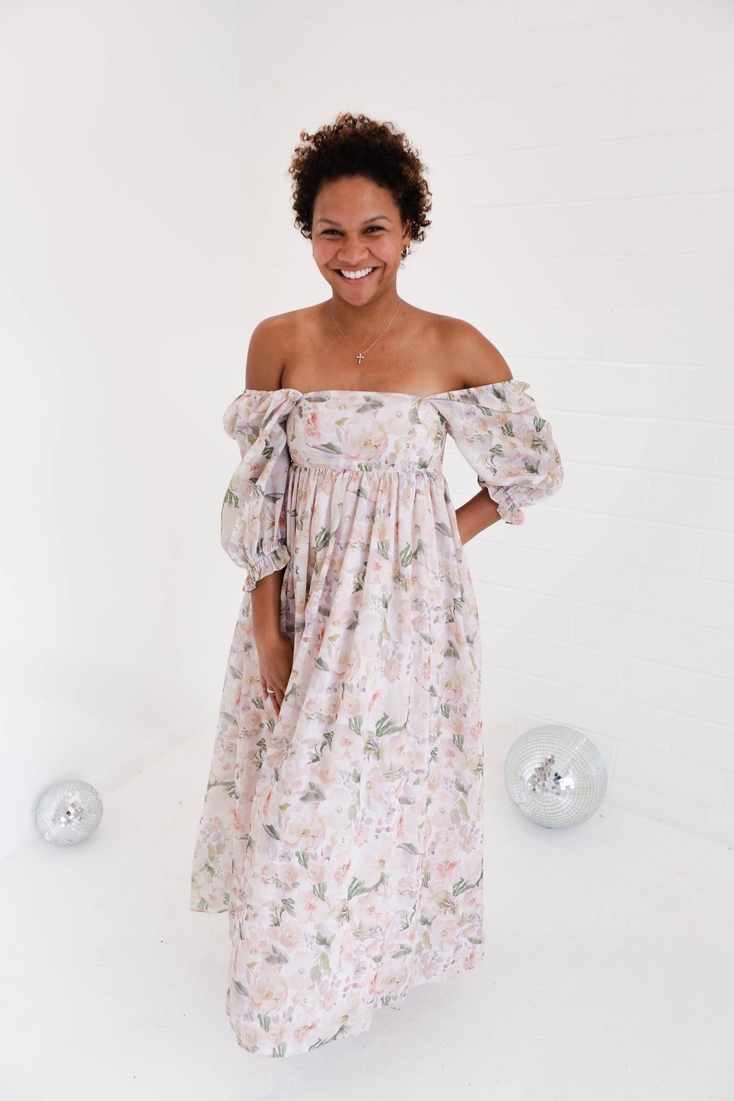 Orange Multi Floral Maxi Dress