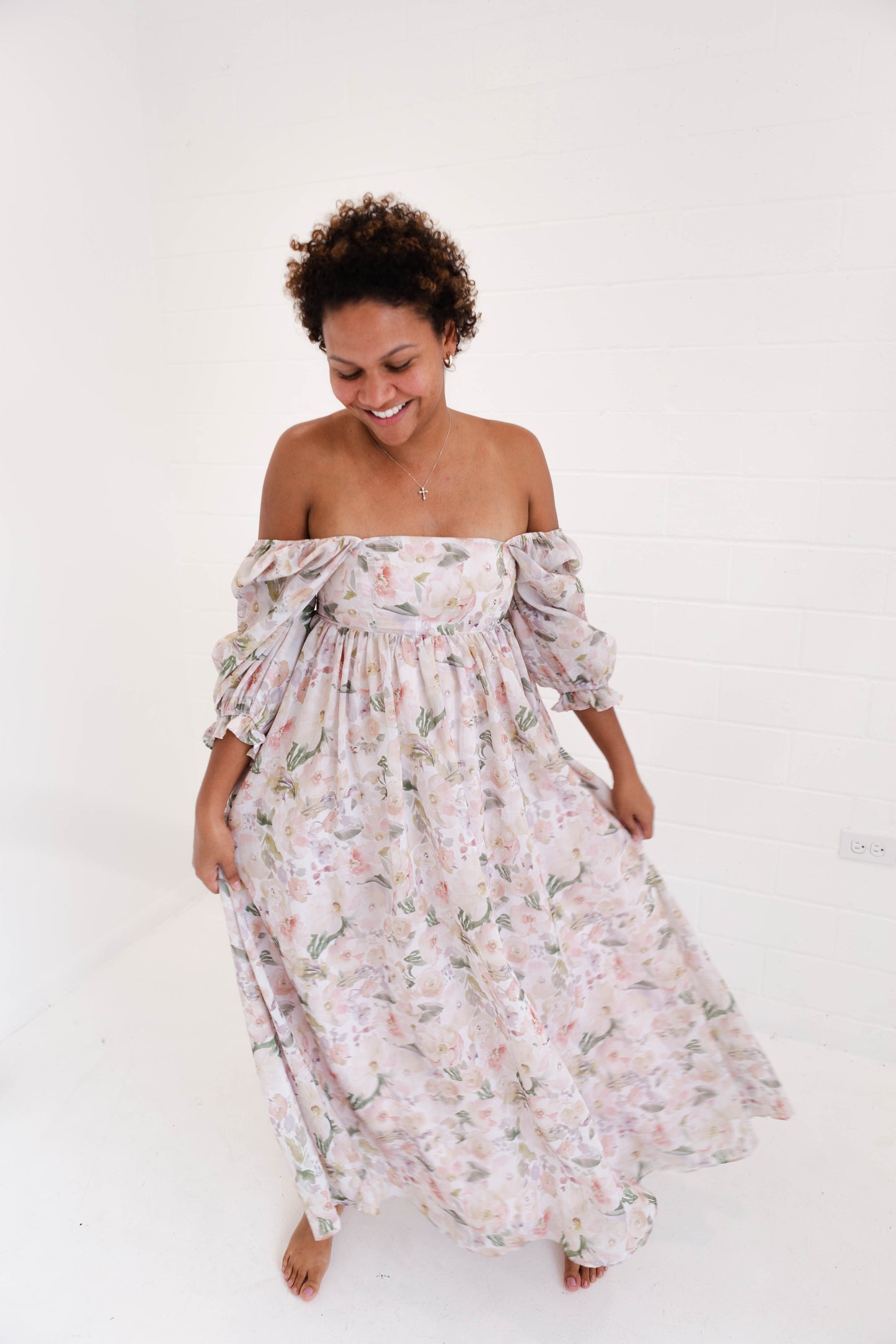 Orange Multi Floral Maxi Dress