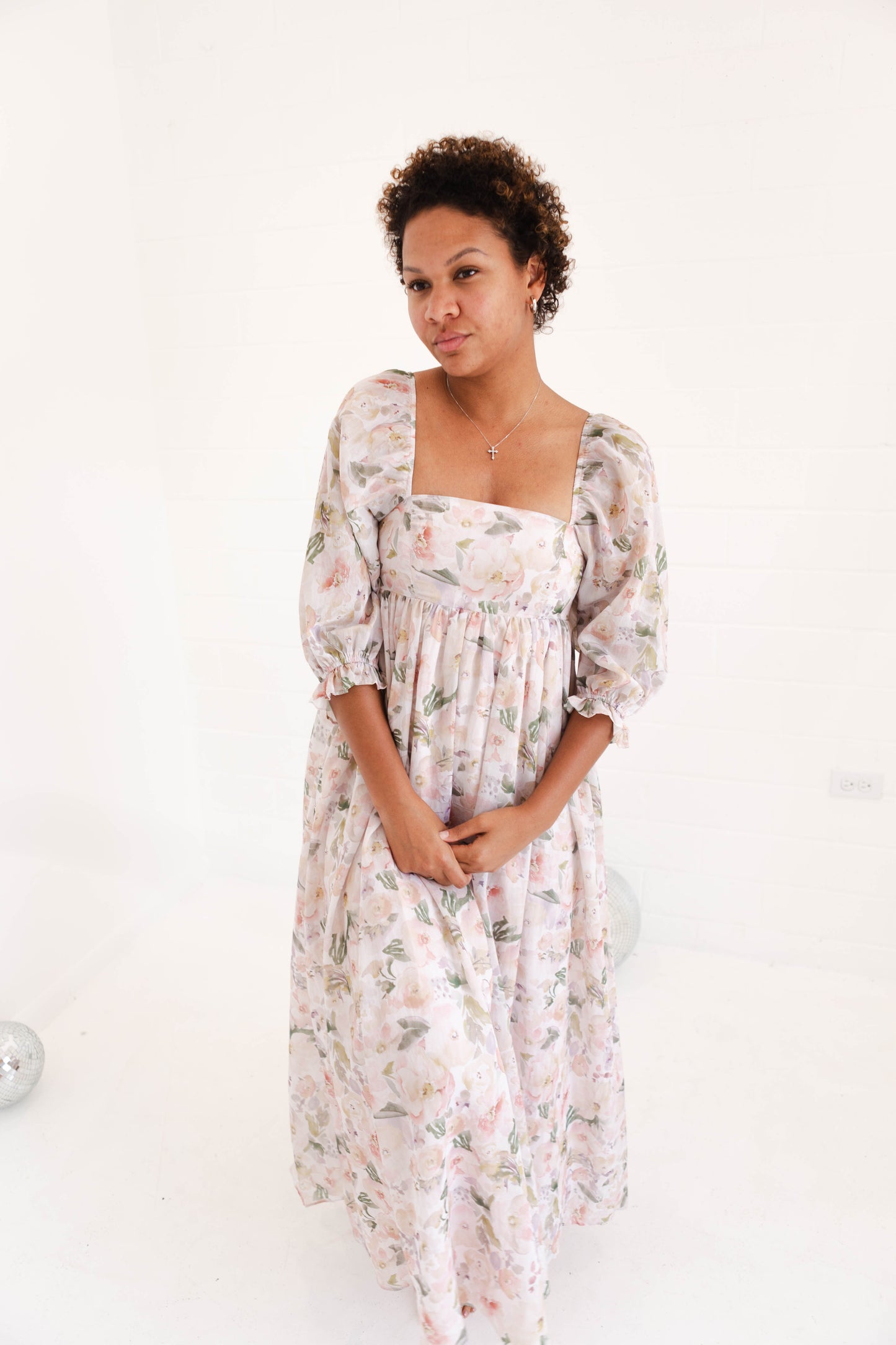 Orange Multi Floral Maxi Dress