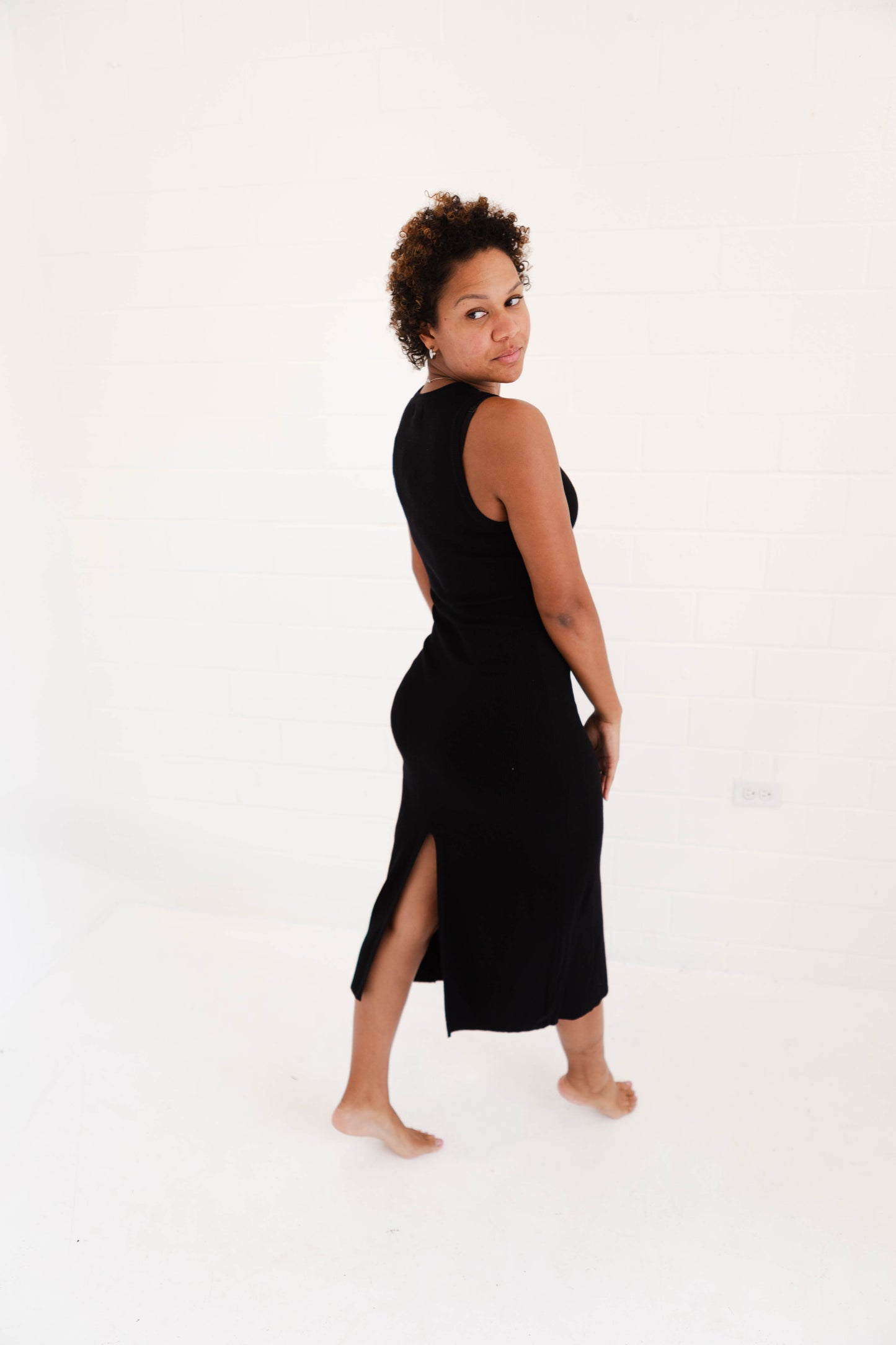 Eloise Maxi Dress Sweater Black